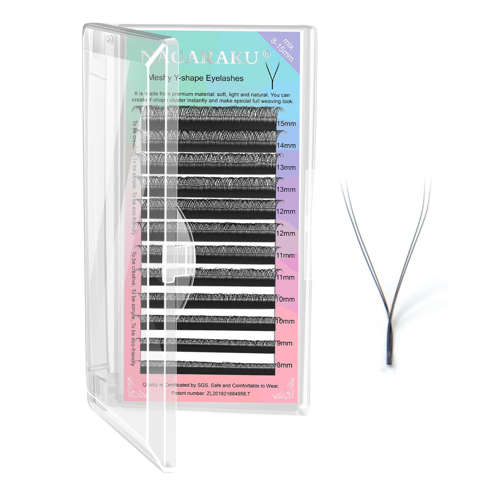 Extensiones De Pestañas Nagaraku Yy, 0,07 Mm, Rizo En C, 9-13 Mm, 5 Bandejas - Venta Internacional.