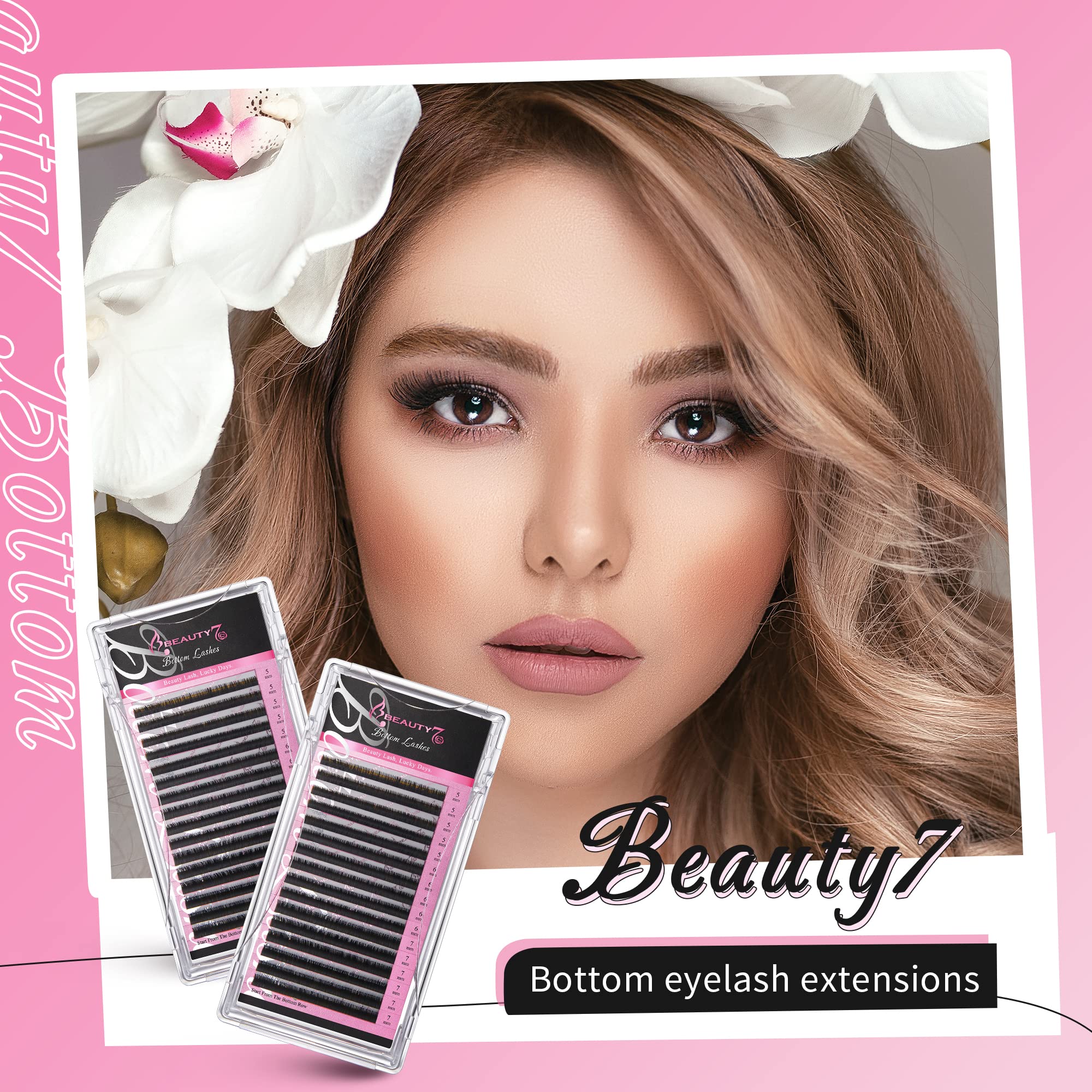 Foto 5 | Bandeja De Extensión Para Pestañas Postizas Beauty7 Mixed Volume J Curl - Venta Internacional.