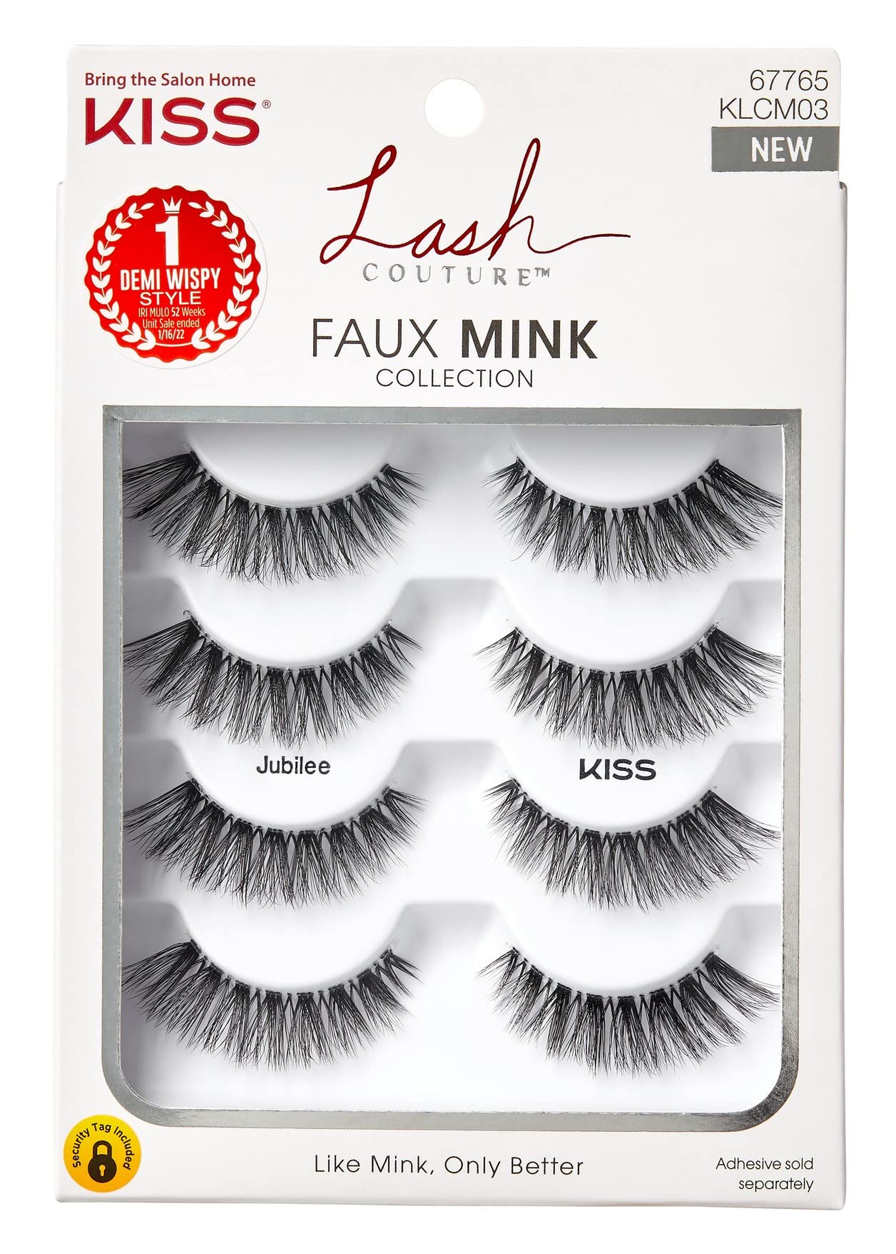 Pestañas Postizas Kiss Lash Couture De Visón Sintético Jubilee X3 - Venta Internacional.