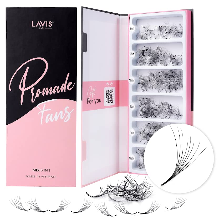 Extensiones De Pestañas Lavislash 1000 Promade Fans, Volumen 8d, 0,05 Mm - Venta Internacional.