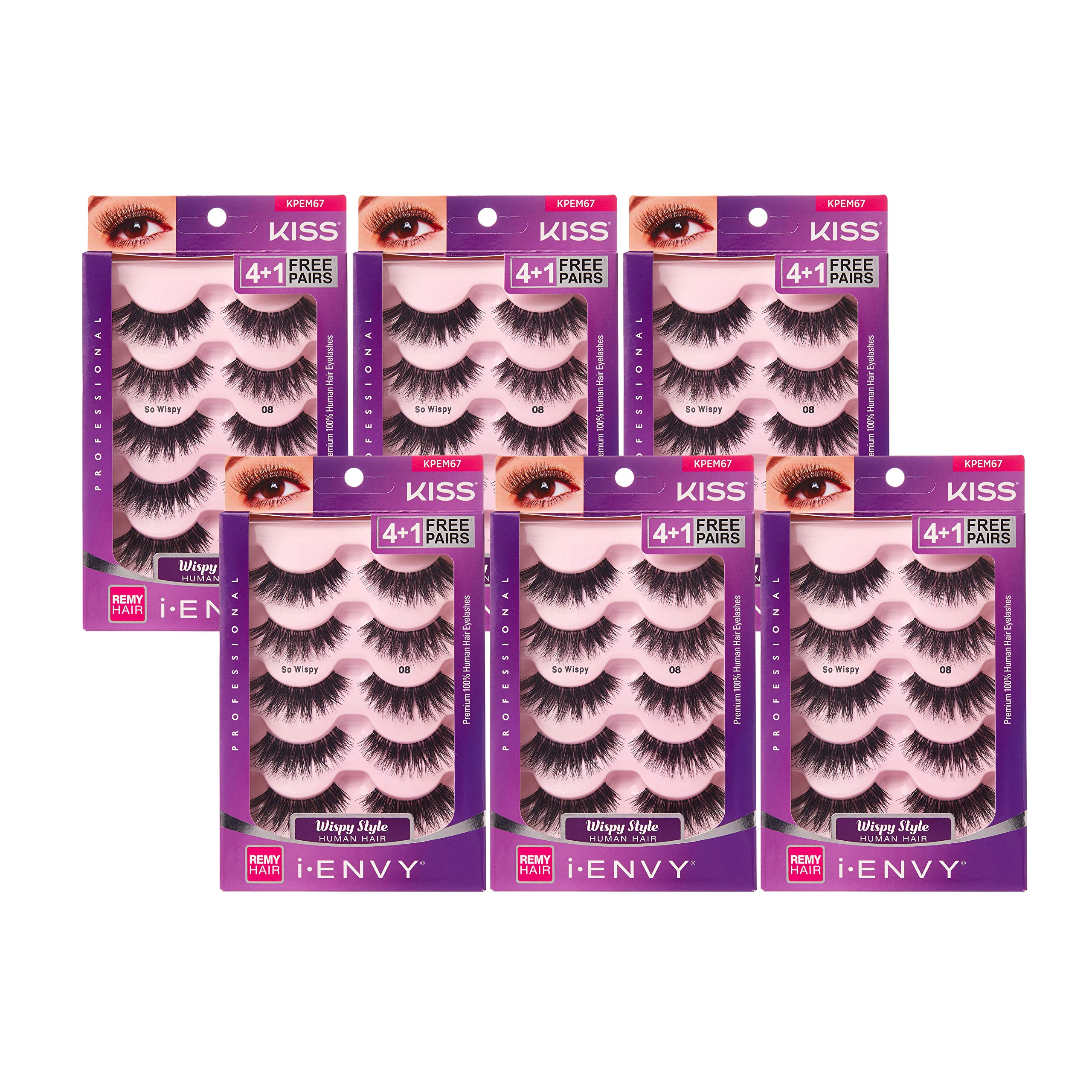 Foto 2 pulgar | Eyelashes I-envy So Wispy, Paquete Múltiple, Natural, 5 Pares - Venta Internacional.