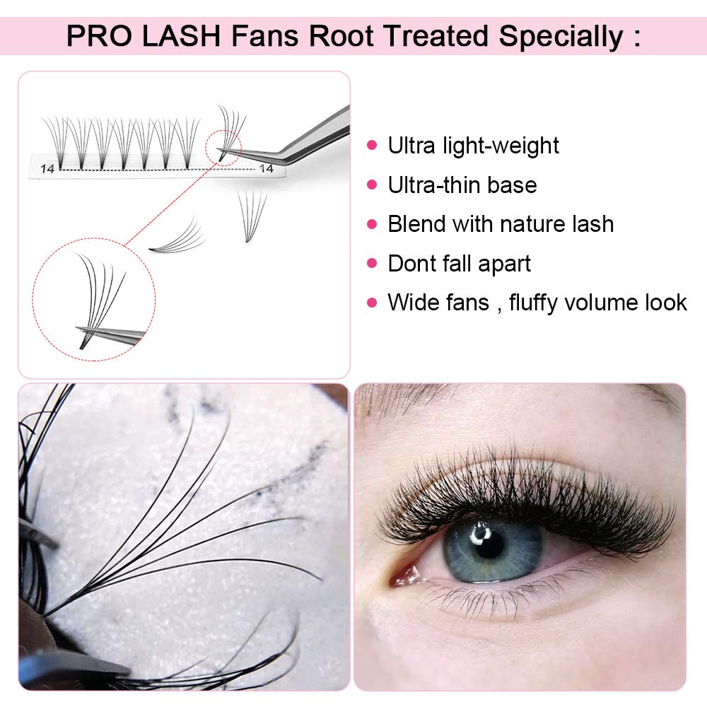 Foto 3 pulgar | Extensiones De Pestañas Premade Fans Pro Lashbeauty 5d-d-0.07-16 - Venta Internacional.