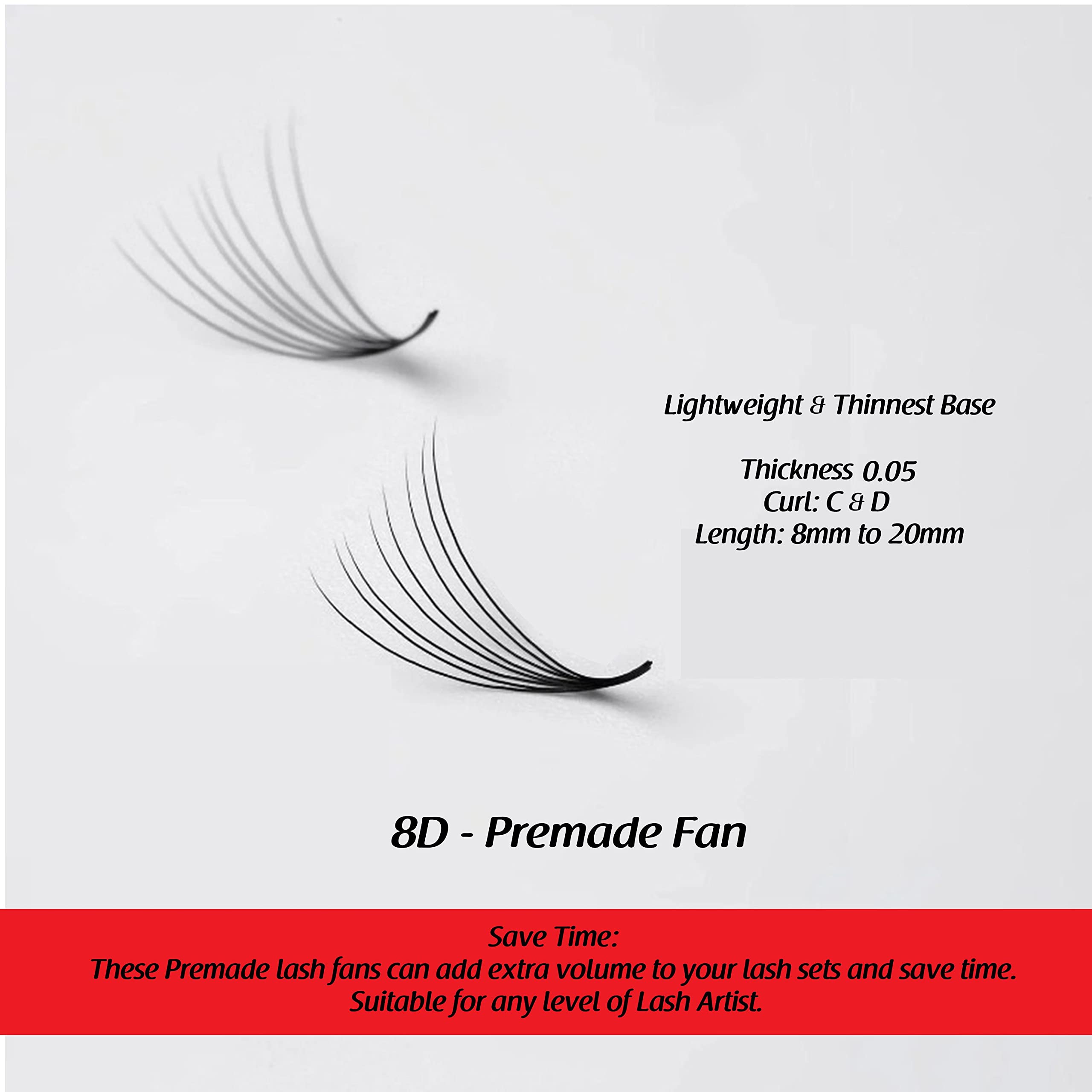 Foto 5 | Pestañas En Forma De Abanico Prefabricadas The Lash Supply 1000fans 3d-14d - Venta Internacional.