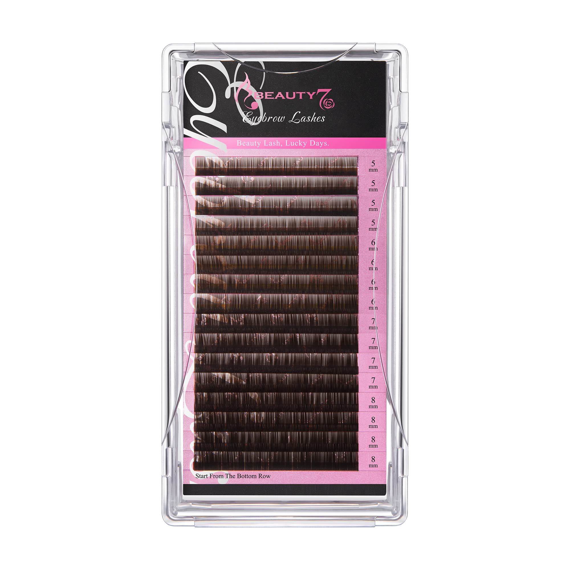 Extensiones Para Cejas Beauty7 Brown De Visón Sintético, 0,1 Mm, 5/6/7/8 Cm - Venta Internacional.