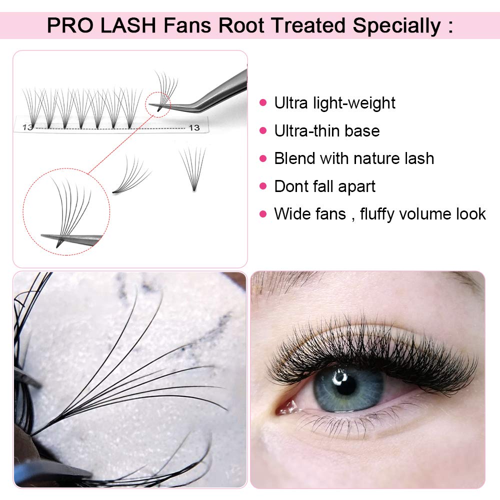 Foto 3 pulgar | Extensiones De Pestañas Con Volumen Prefabricadas Pro Lashbeauty 6d-d-0.07-15 Mm - Venta Internacional.