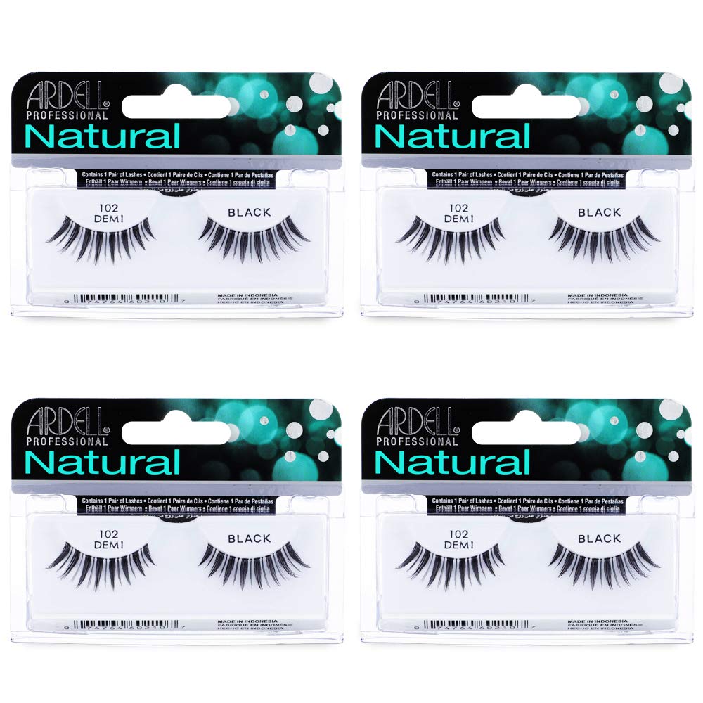 Foto 2 pulgar | Pestañas Postizas Ardell Natural Lashes 102 Black Demi (paquete De 4) - Venta Internacional.