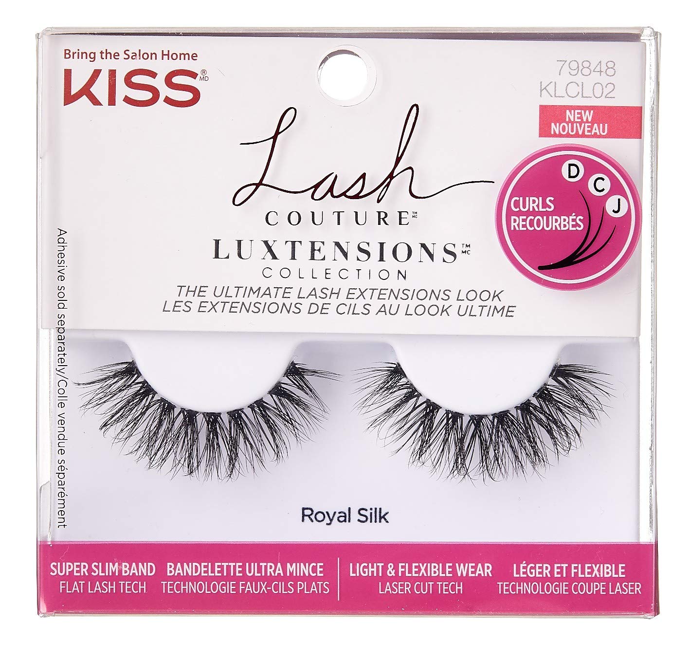 Foto 2 pulgar | Pestañas Postizas Kiss Lash Couture Luxtensions Royal Silk X6 - Venta Internacional.