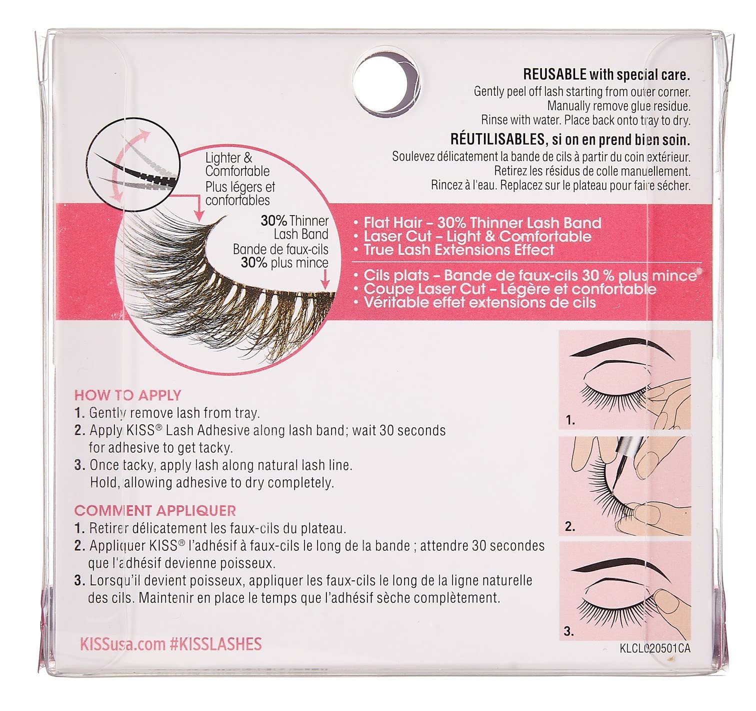 Foto 3 pulgar | Pestañas Postizas Kiss Lash Couture Luxtensions Royal Silk X6 - Venta Internacional.