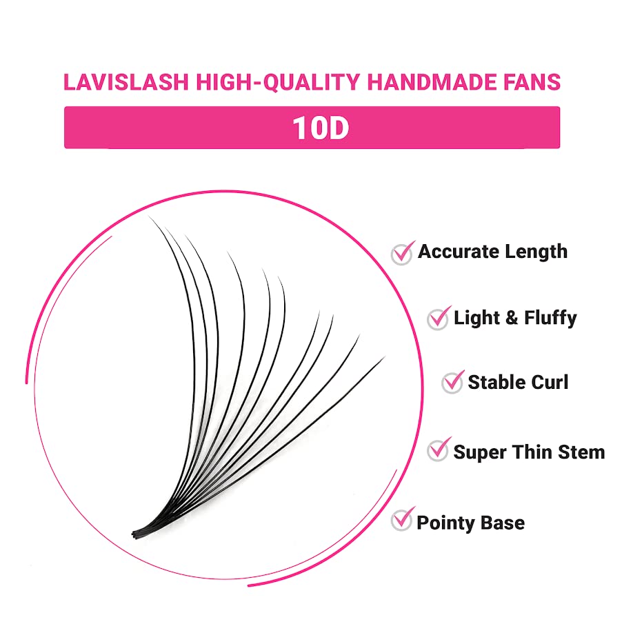 Foto 4 | Extensiones De Pestañas Lavislash 1000 Promade Fans Volume 10d - Venta Internacional.