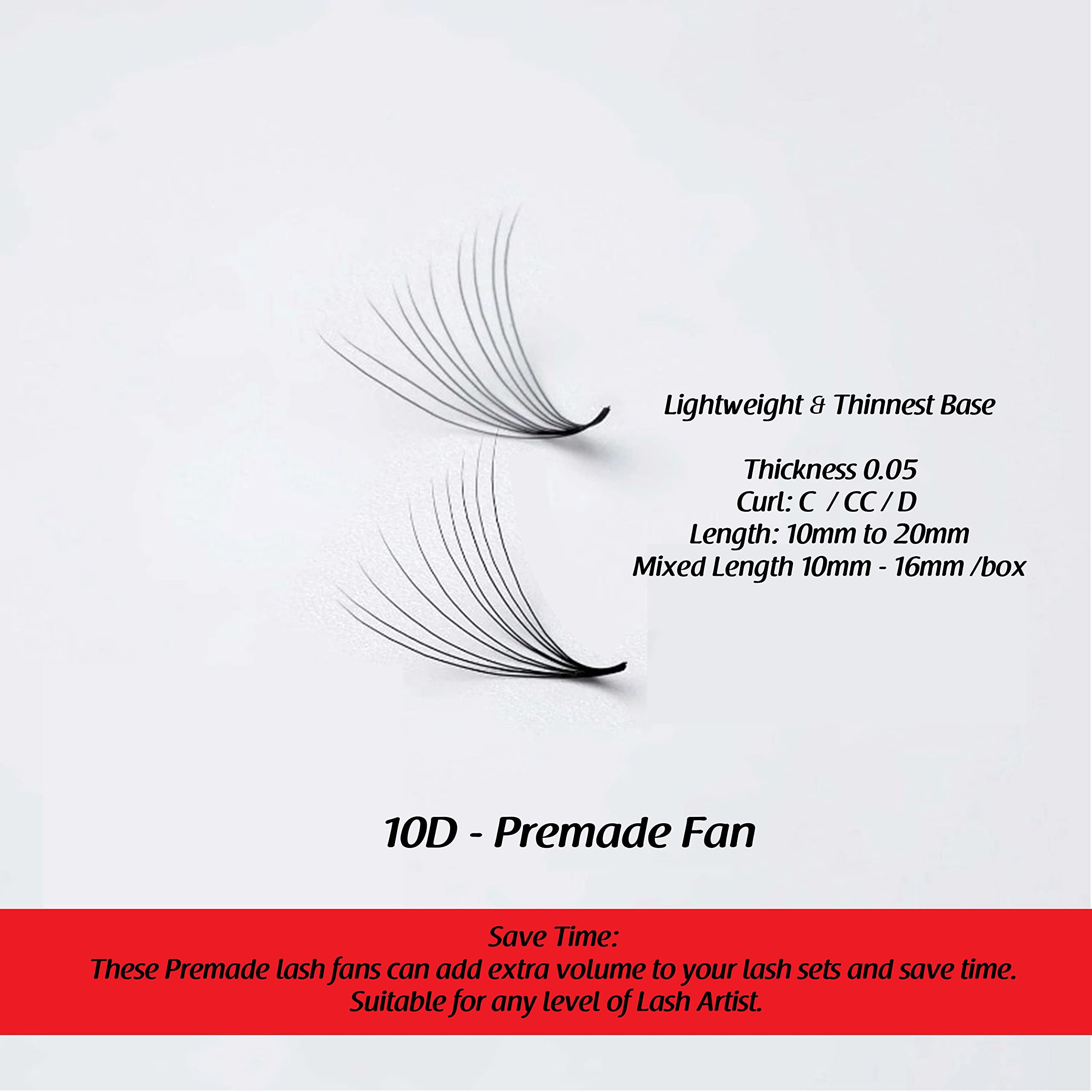 Foto 5 | Pestañas En Forma De Abanico Prefabricadas The Lash Supply 1000fans 3d-14d - Venta Internacional.