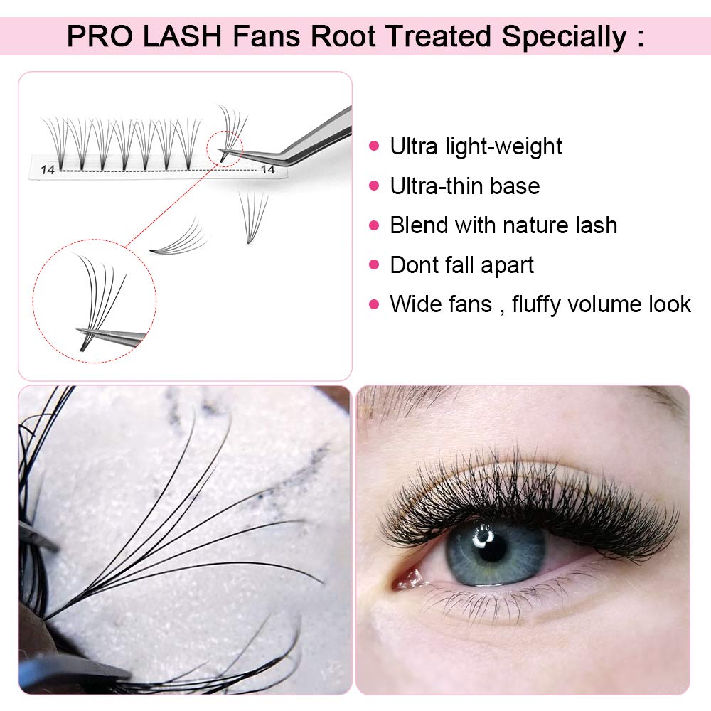 Foto 3 pulgar | Extensiones De Pestañas Con Volumen Prefabricadas Pro Lashbeauty 5d-c 0.10 16 Mm - Venta Internacional.
