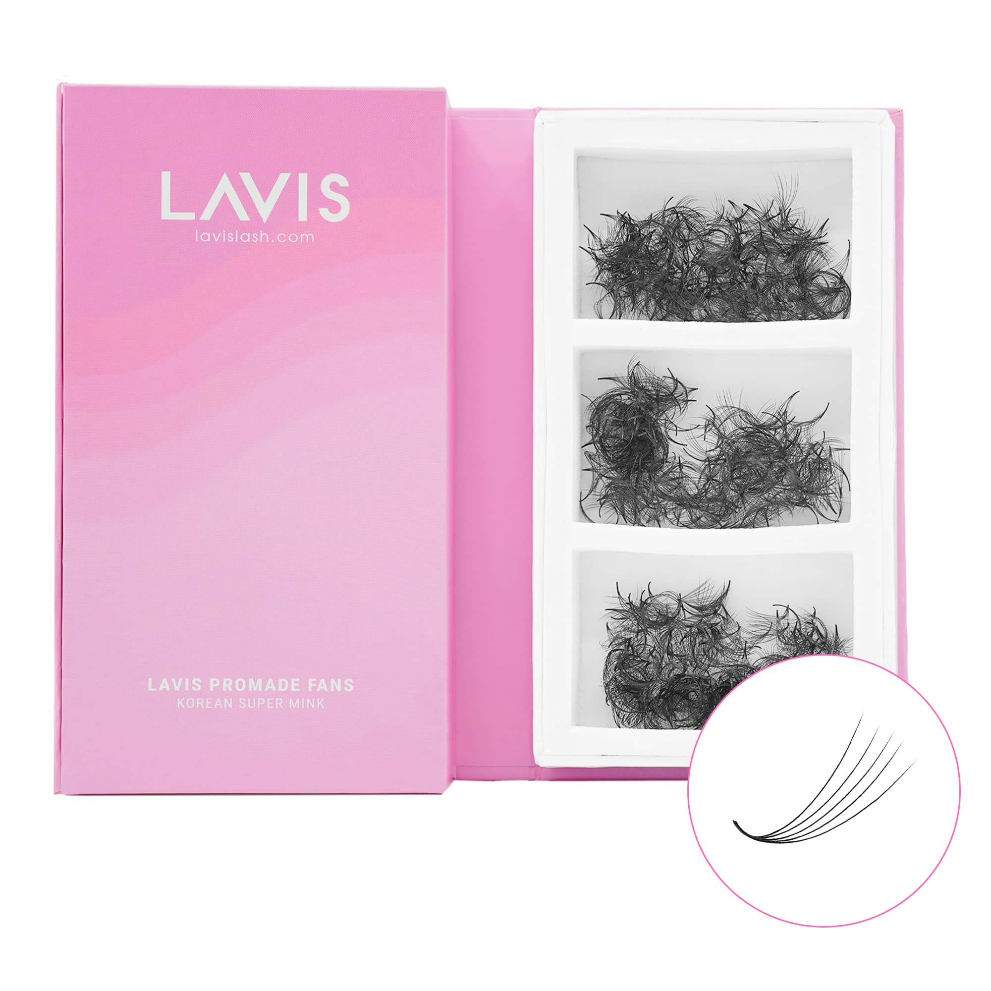 Extensión De Pestañas Lavislash 1000 Promade Fans 5d 0.07 Mm Cc Curl - Venta Internacional.