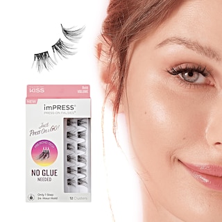 Foto 1 | Pestañas Postizas Kiss Impress Lash Clusters, Atrevidas, Naturales, 12-14 Mm - Venta Internacional.