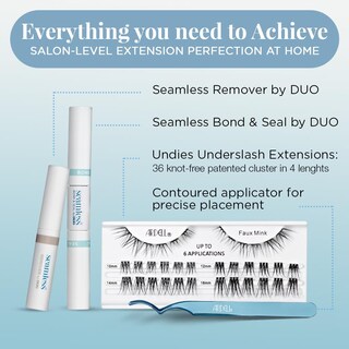 Foto 3 | Kit De Extensiones De Pestañas Ardell Seamless Underlash Faux Mink - Venta Internacional.