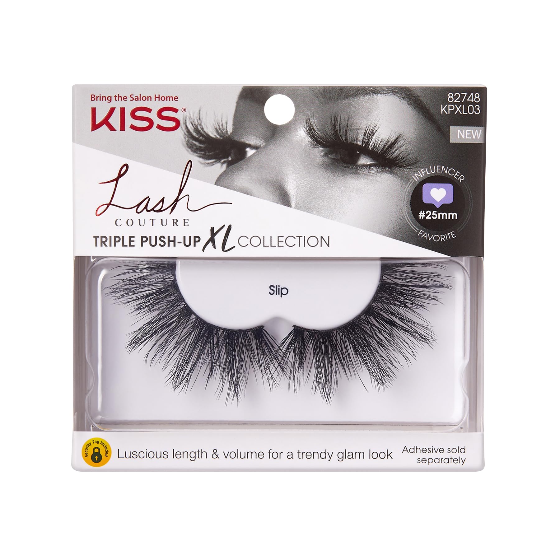 Foto 2 pulgar | Pestañas Postizas Kiss Lash Couture Triple Push-up Xl 'slip' 16 Mm - Venta Internacional.