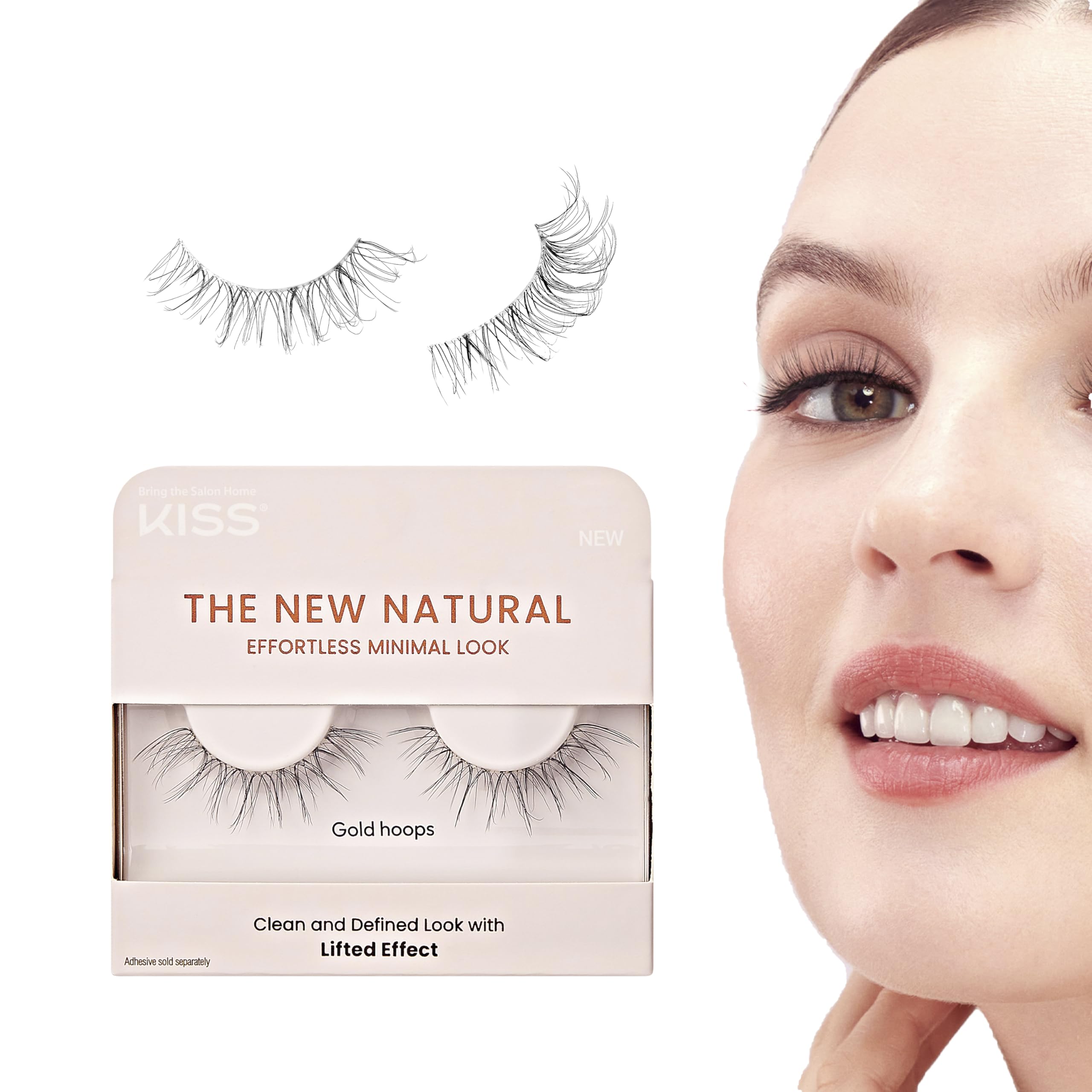 Pestañas Postizas Kiss The New Natural Gold, 12 Mm, 1 Par - Venta Internacional.