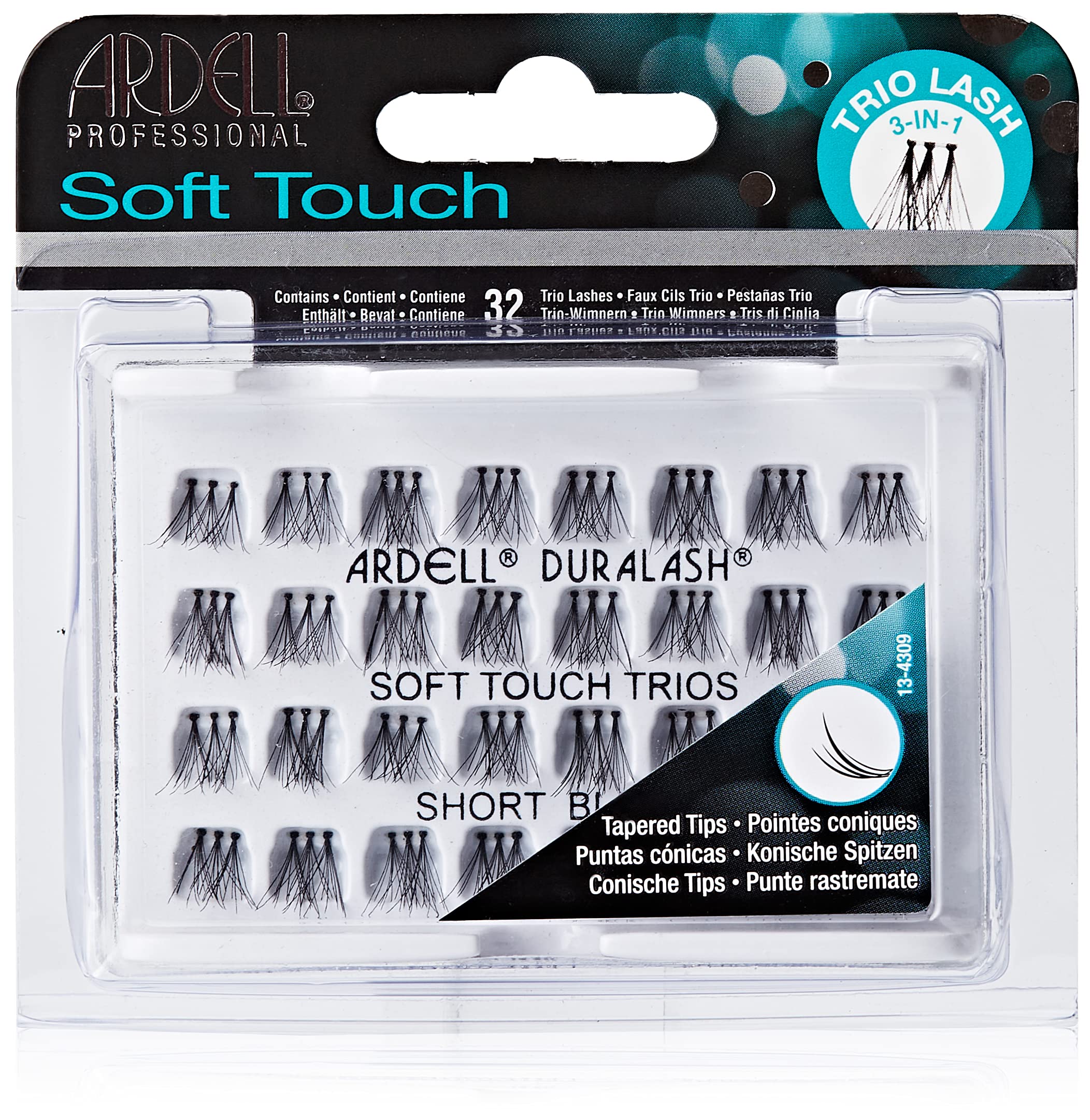 Foto 2 pulgar | Pestañas Postizas Ardell Soft Touch Negro Paquete de 3