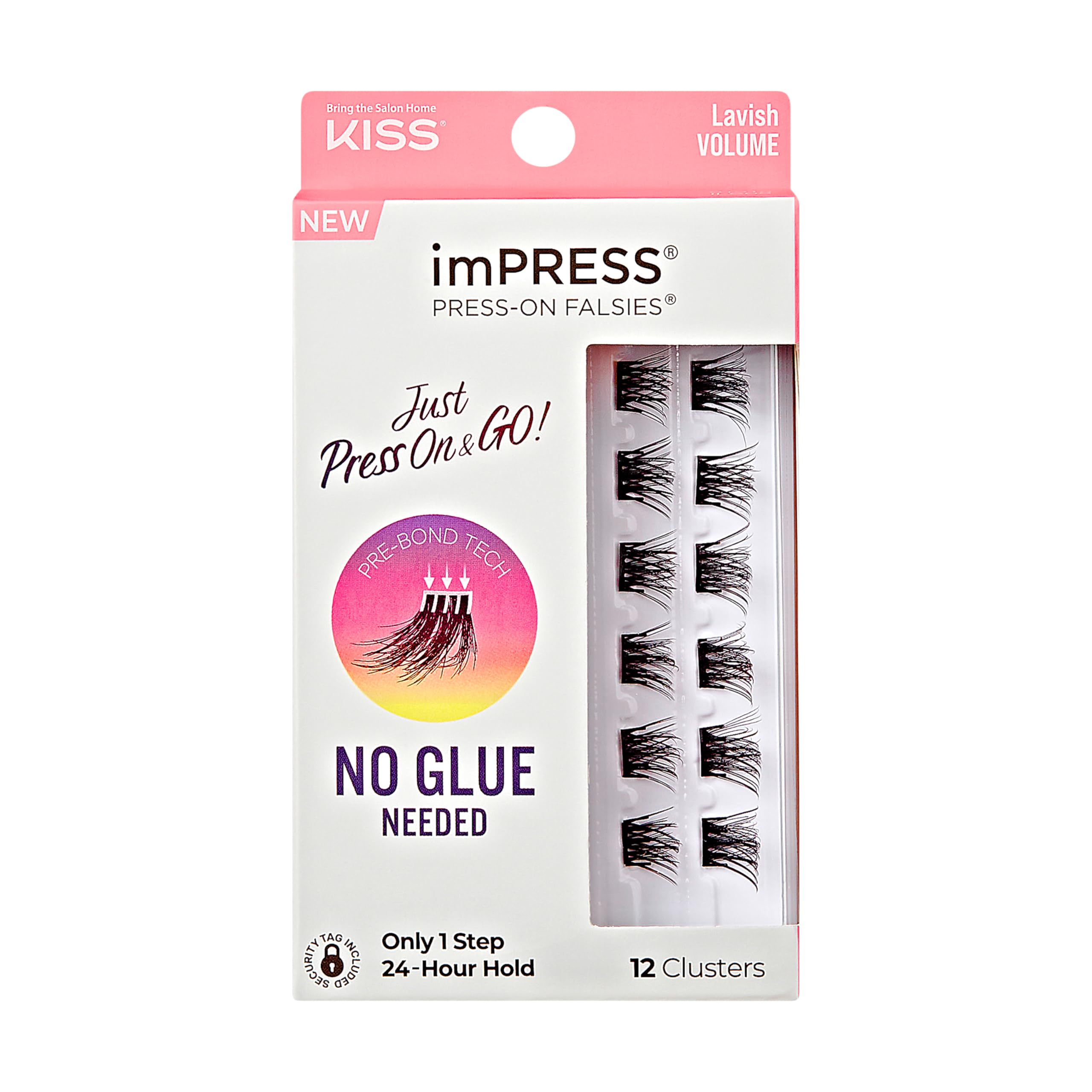 Foto 1 | Grupos De Pestañas Postizas Kiss Impress, Espléndidos Volúmenes De 12 A 14 Mm - Venta Internacional.