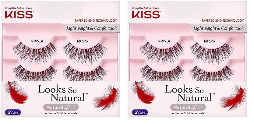 Pestañas Postizas Kiss Se Ven Tan Naturales Y «sensuales», 2 Pares, 2 - Venta Internacional.