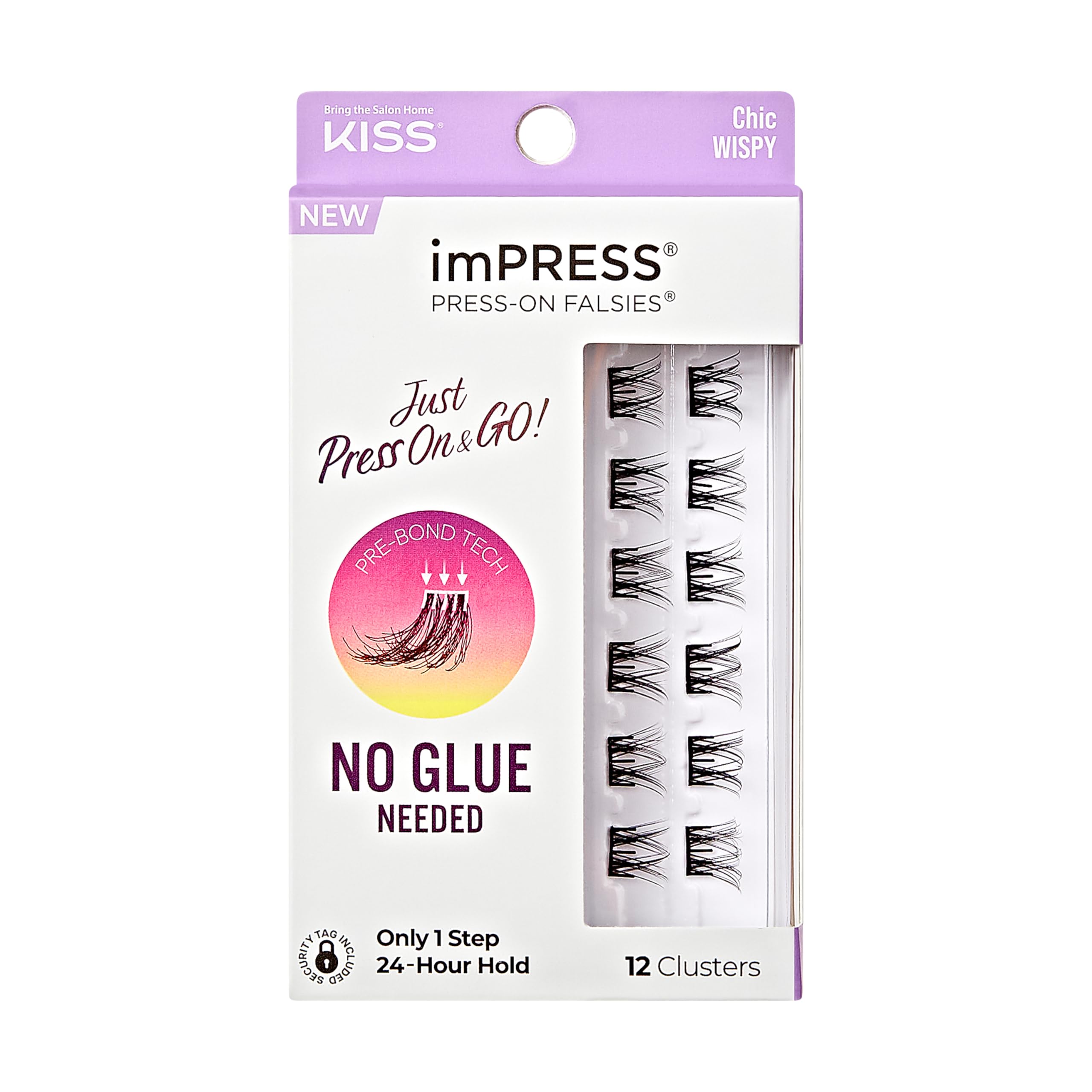 Foto 2 pulgar | Pestañas Postizas Kiss Impress Lash Clusters Chic Wispy 12-14 Mm - Venta Internacional.