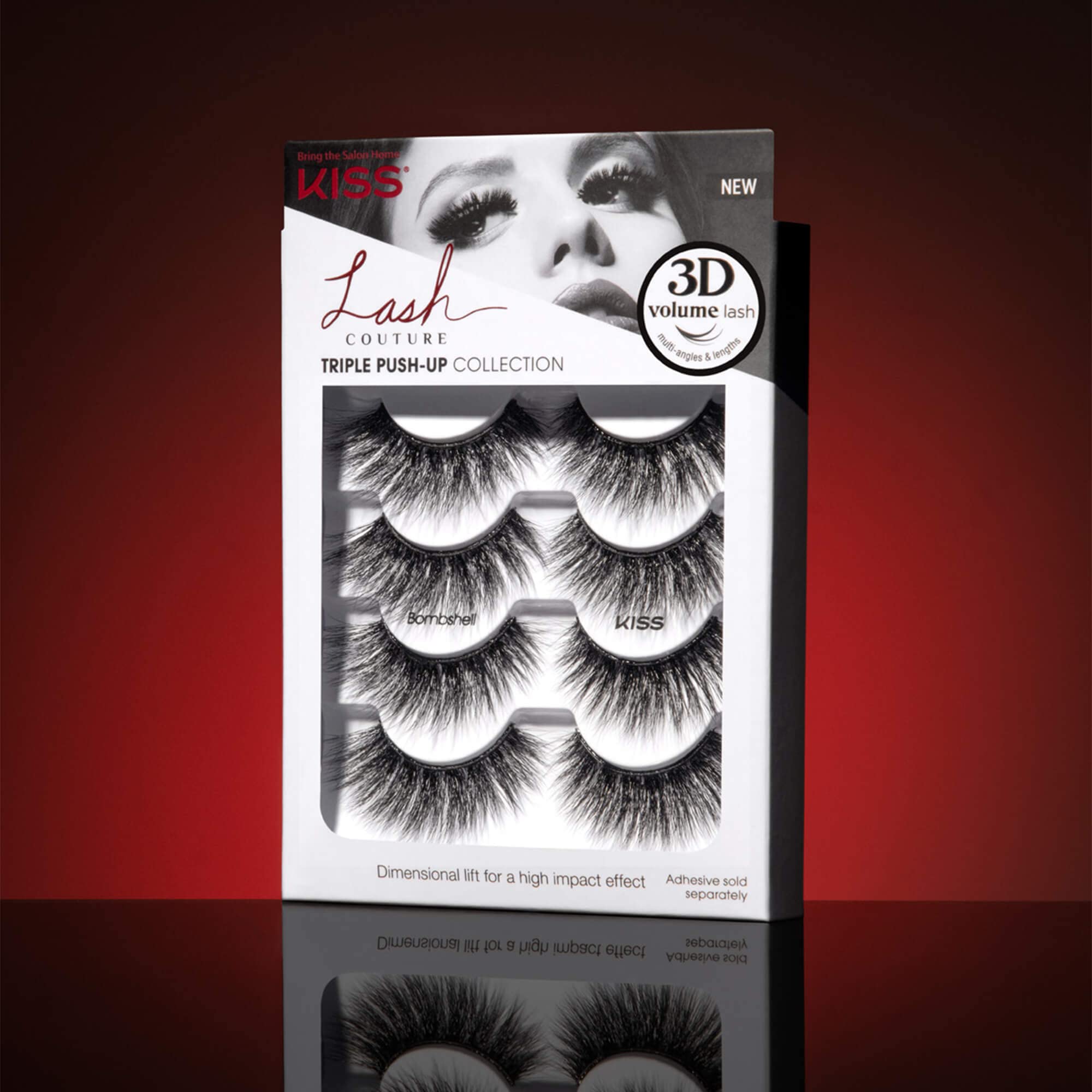 Foto 6 pulgar | Babydoll Kiss Lash Couture Con Triple Flexión De Pestañas Postizas X4 - Venta Internacional.