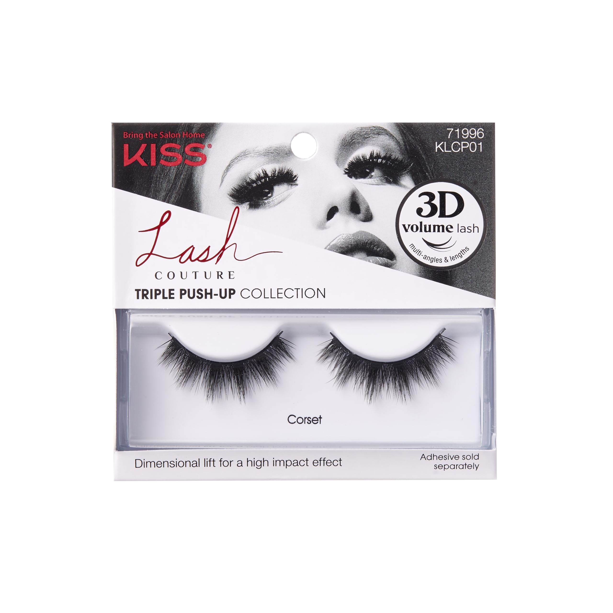 Foto 2 pulgar | Pestañas Postizas Kiss Lash Couture Con Triple Flexión «corsé» De 10 Mm - Venta Internacional.