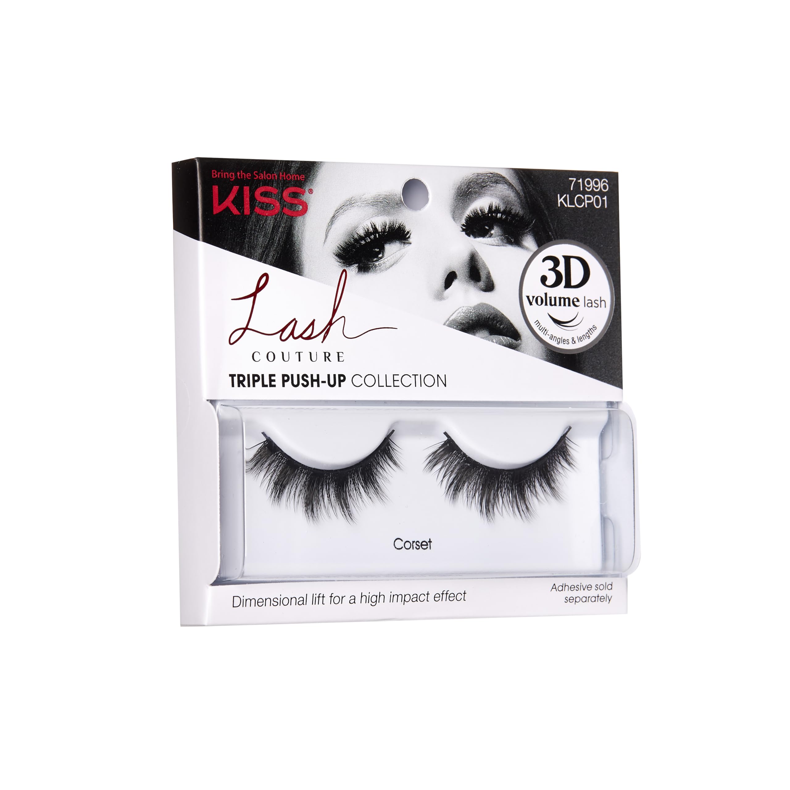 Foto 3 pulgar | Pestañas Postizas Kiss Lash Couture Con Triple Flexión «corsé» De 10 Mm - Venta Internacional.