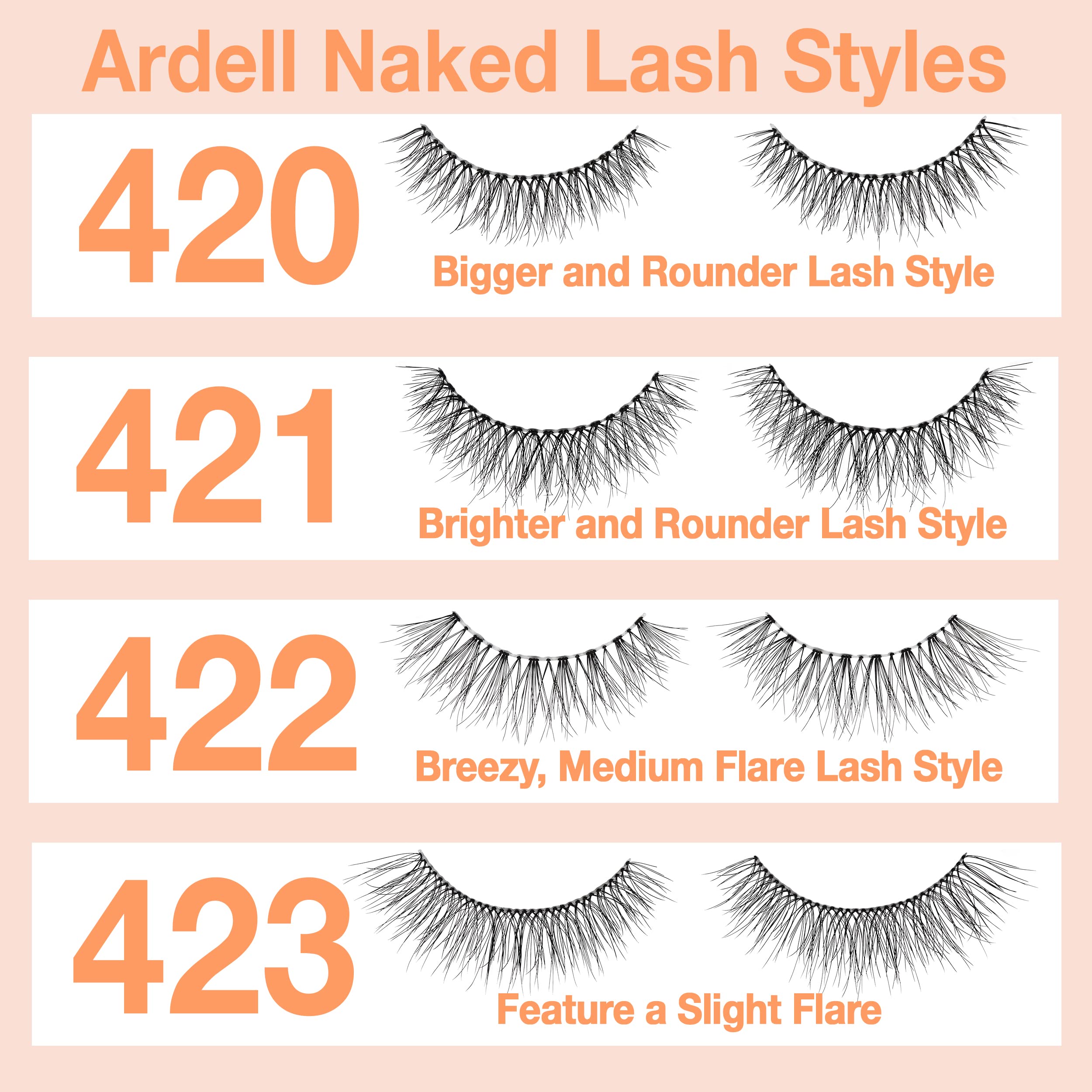 Foto 7 pulgar | Pestañas Postizas Ardell Naked Lashes 420 (paquete De 5) - Venta Internacional.