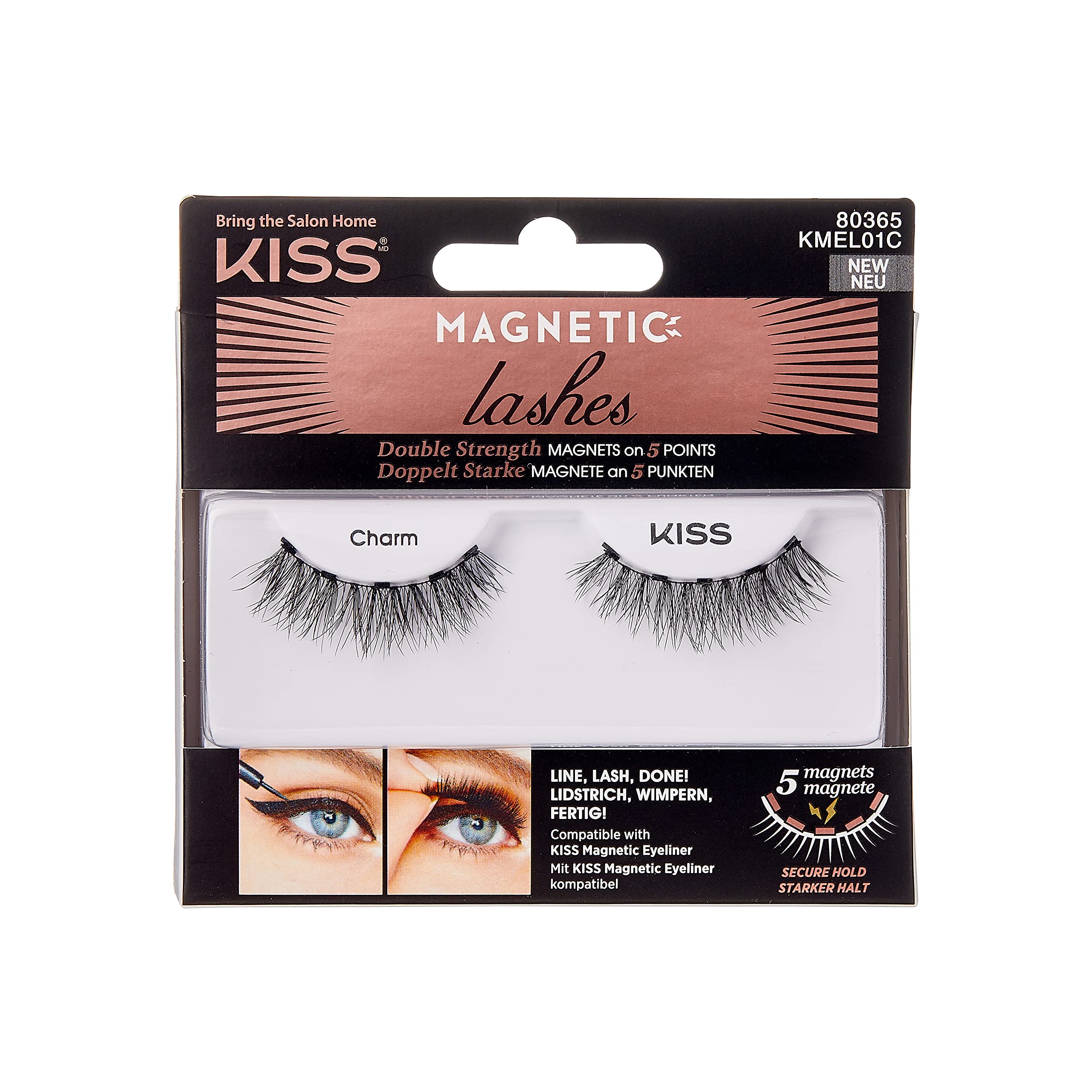 Foto 2 pulgar | Pestañas Postizas Magnéticas Kiss 'charm' De 12 Mm Con Delineador Magnético - Venta Internacional.