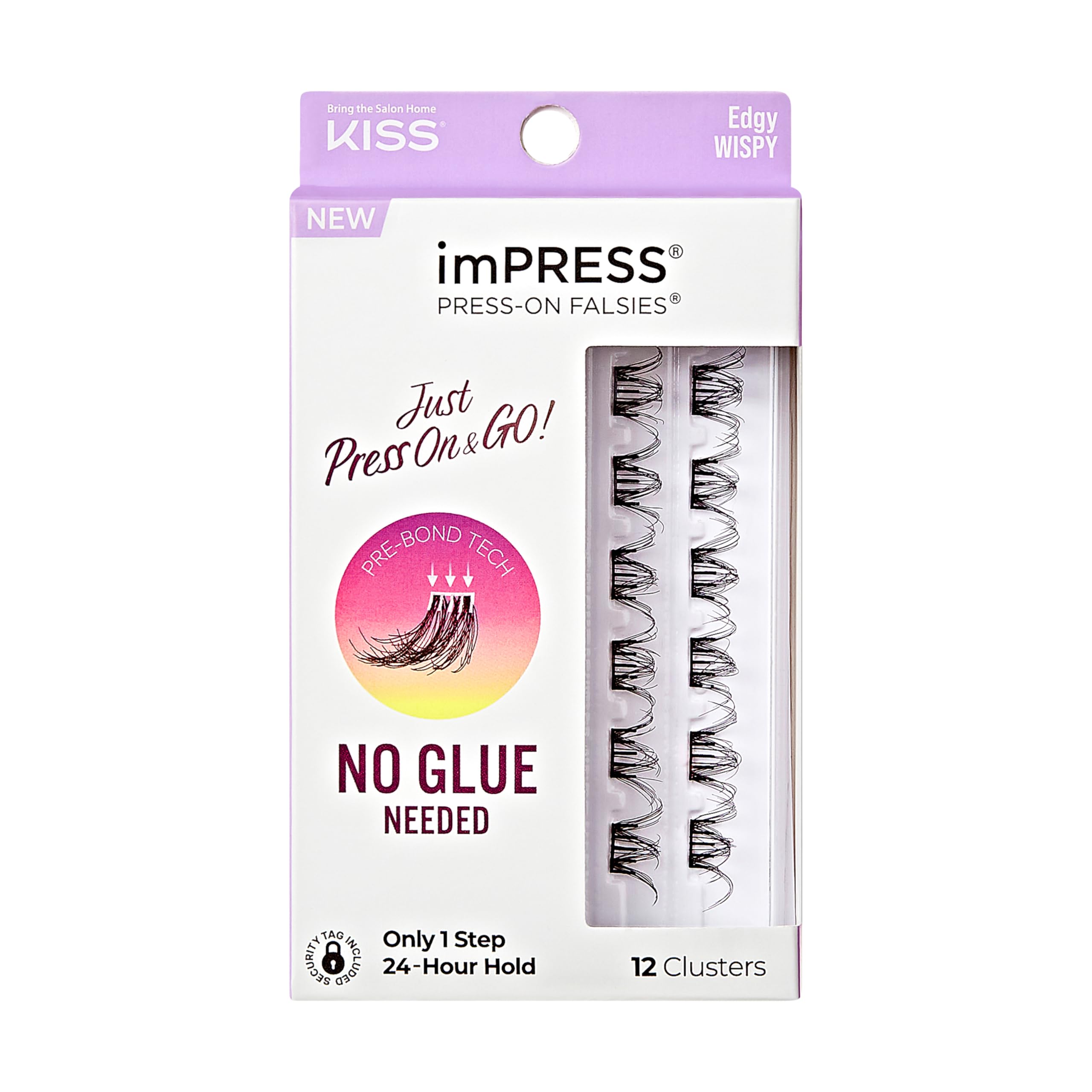 Pestañas Postizas Kiss Impress Lash Clusters Edgy Wispy 14-16 Mm - Venta Internacional.