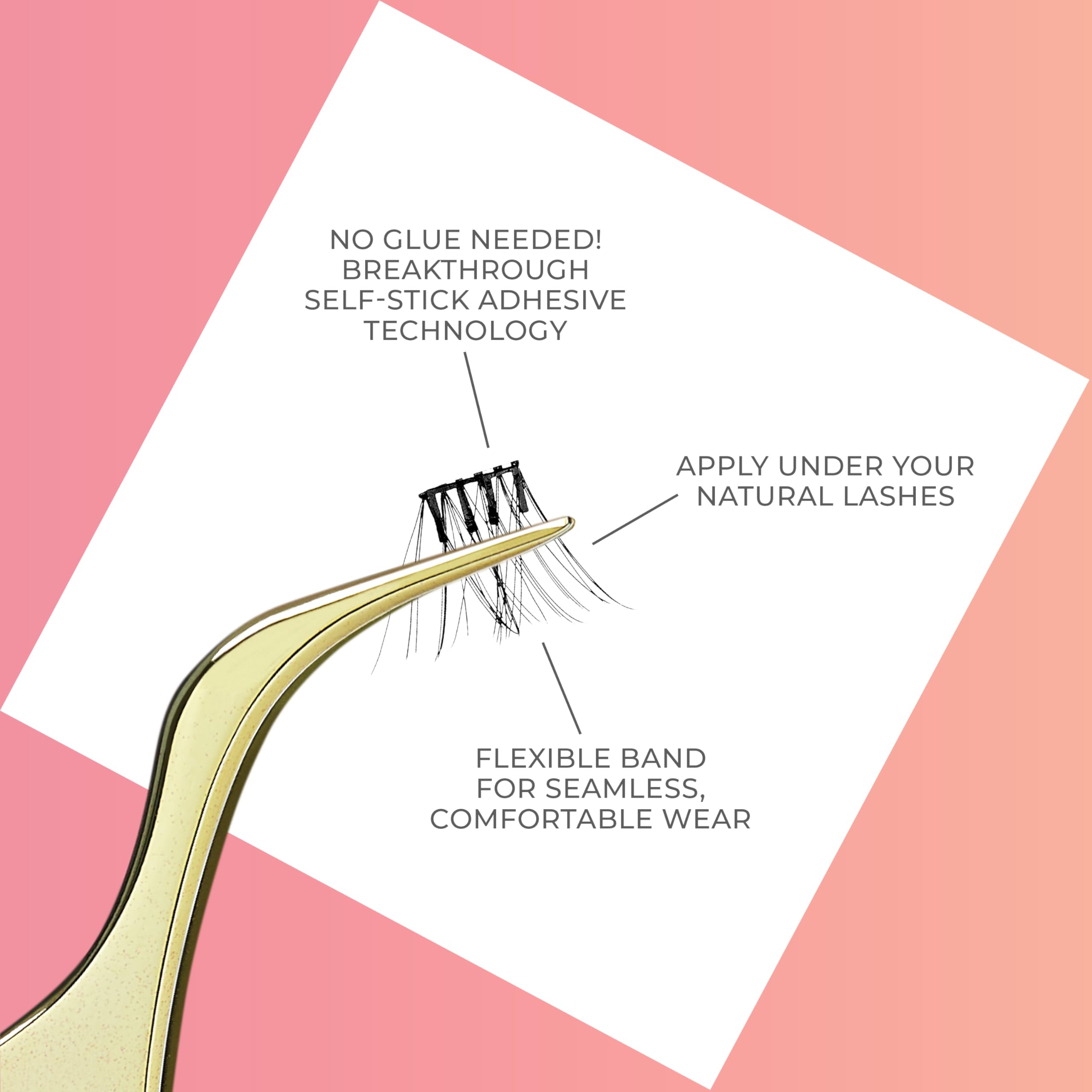 Foto 5 pulgar | Pestañas Postizas Kiss Impress Lash Clusters Edgy Wispy 14-16 Mm - Venta Internacional.