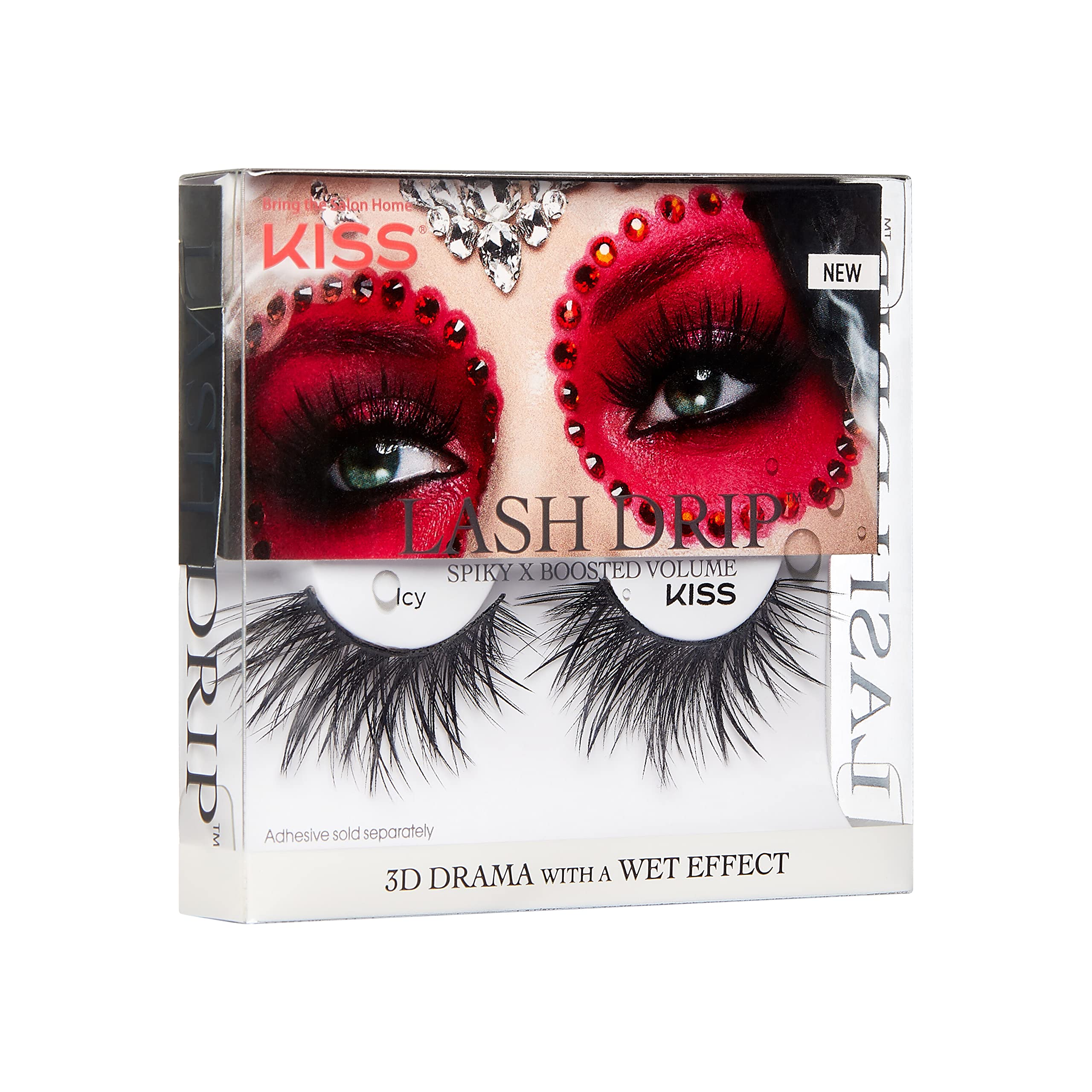 Foto 6 pulgar | Pestañas Postizas Kiss Lash Drip Spiky X Boosted Volume Ice - Venta Internacional.