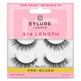 Foto 1 | Eyelashes Eylure, Prepegadas, Con Textura Ligera Y Tenue, Número 117, Paquete Doble - Venta Internacional.