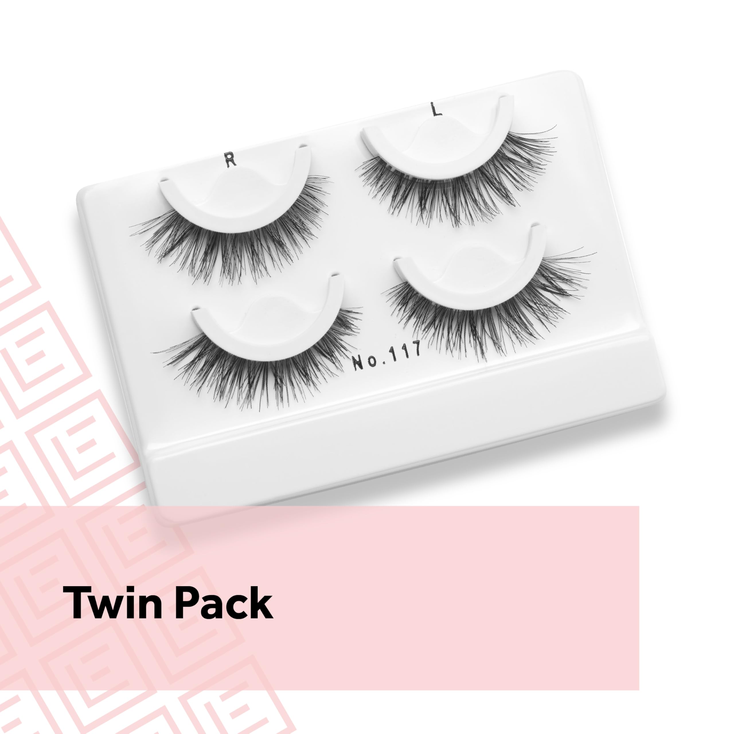 Foto 2 | Eyelashes Eylure, Prepegadas, Con Textura Ligera Y Tenue, Número 117, Paquete Doble - Venta Internacional.
