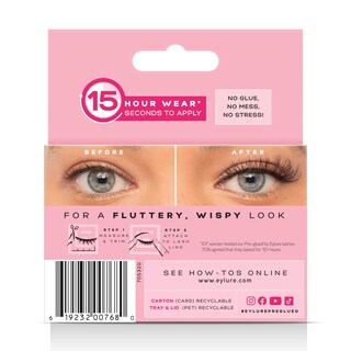 Foto 7 | Eyelashes Eylure, Prepegadas, Con Textura Ligera Y Tenue, Número 117, Paquete Doble - Venta Internacional.
