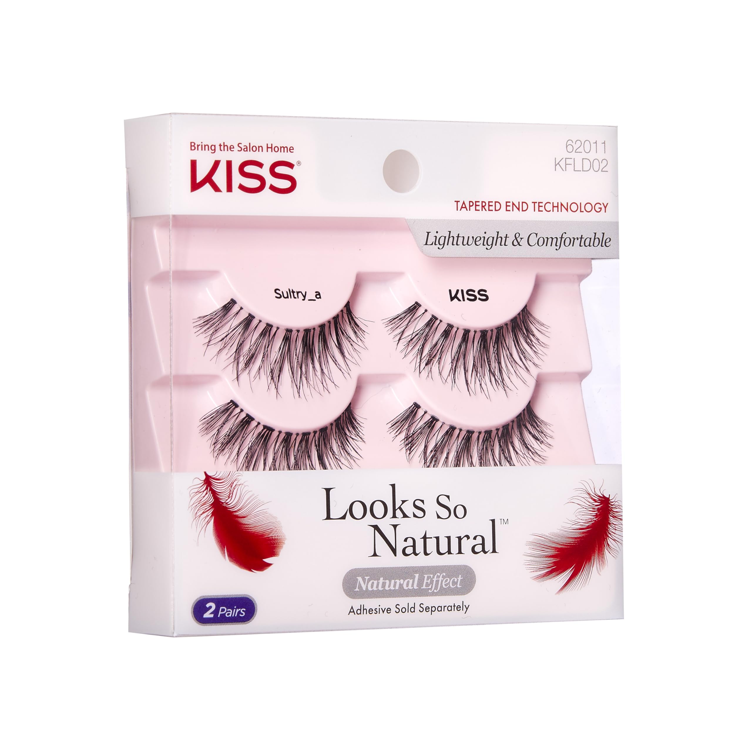 Foto 2 | Pestañas Postizas Kiss Se Ven Tan Naturales, Dobles Y Sensuales, 2 Pares - Venta Internacional.