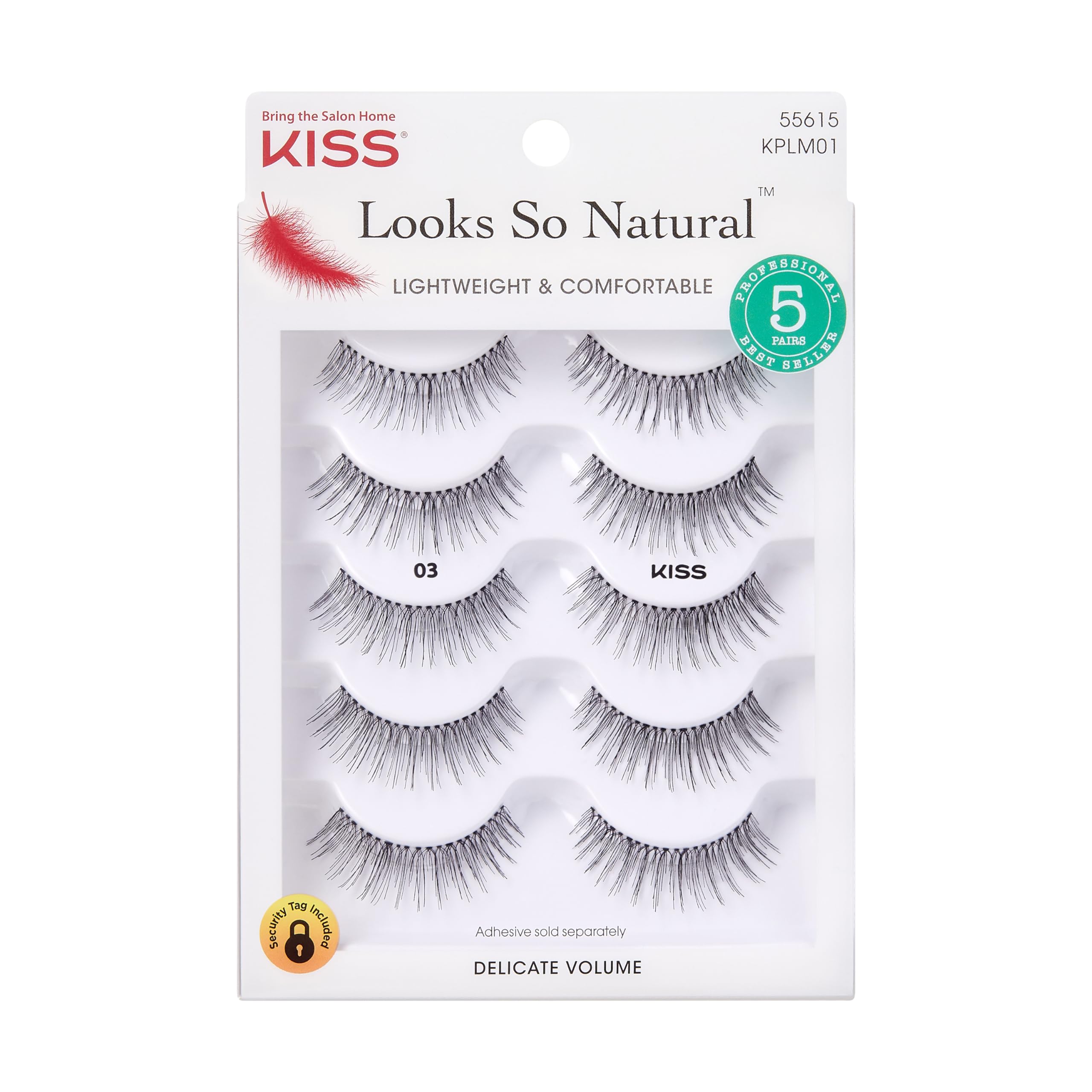 Foto 2 pulgar | Paquete Múltiple De Pestañas Postizas Kiss Look So Natural, 03 X 5 Pares - Venta Internacional.