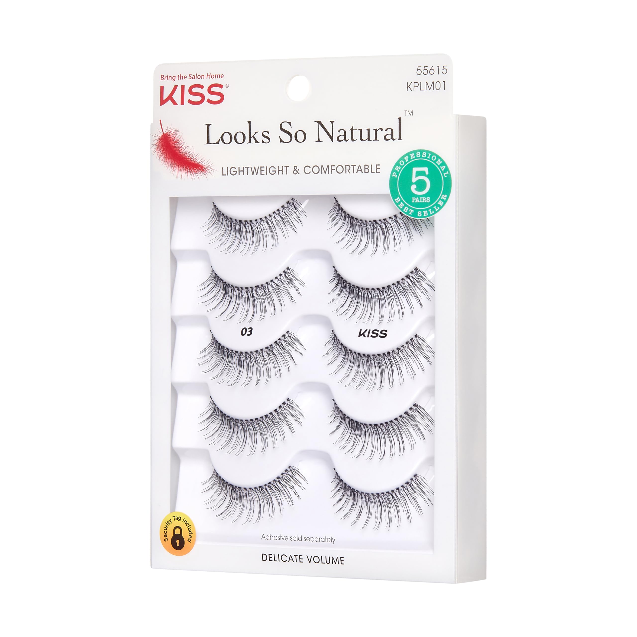 Foto 2 | Paquete Múltiple De Pestañas Postizas Kiss Look So Natural, 03 X 5 Pares - Venta Internacional.