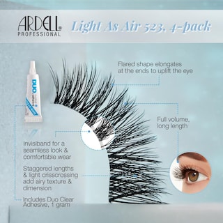 Foto 2 | Pestañas Postizas Ardell Light As Air 523, 4 Pares En Un Paquete - Venta Internacional.