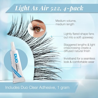 Foto 2 | Pestañas Postizas Ardell Light As Air 522, 4 Pares En Un Paquete - Venta Internacional.