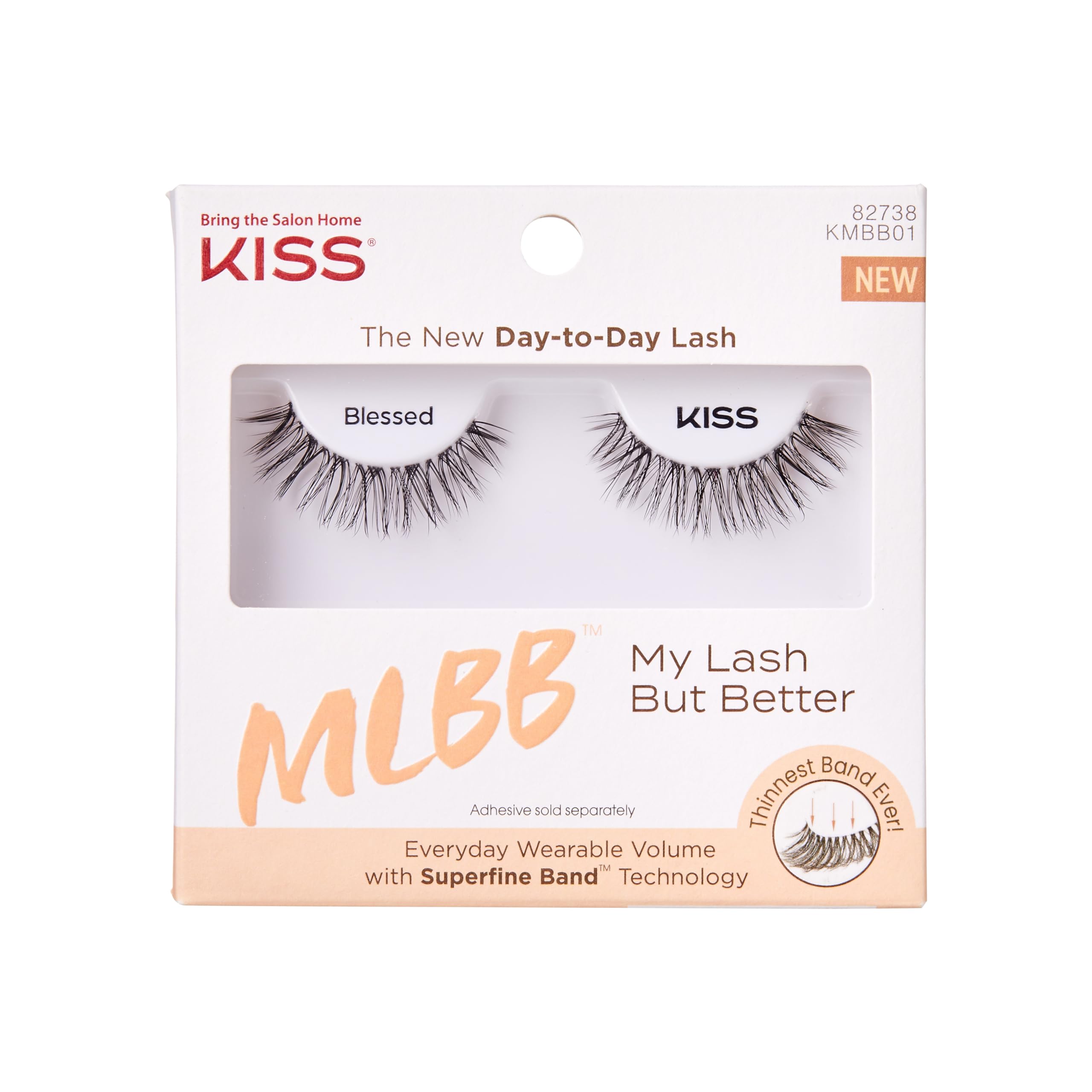Foto 2 pulgar | Pestañas Postizas Kiss My Lash But Better «blessed» 12 Mm - Venta Internacional.