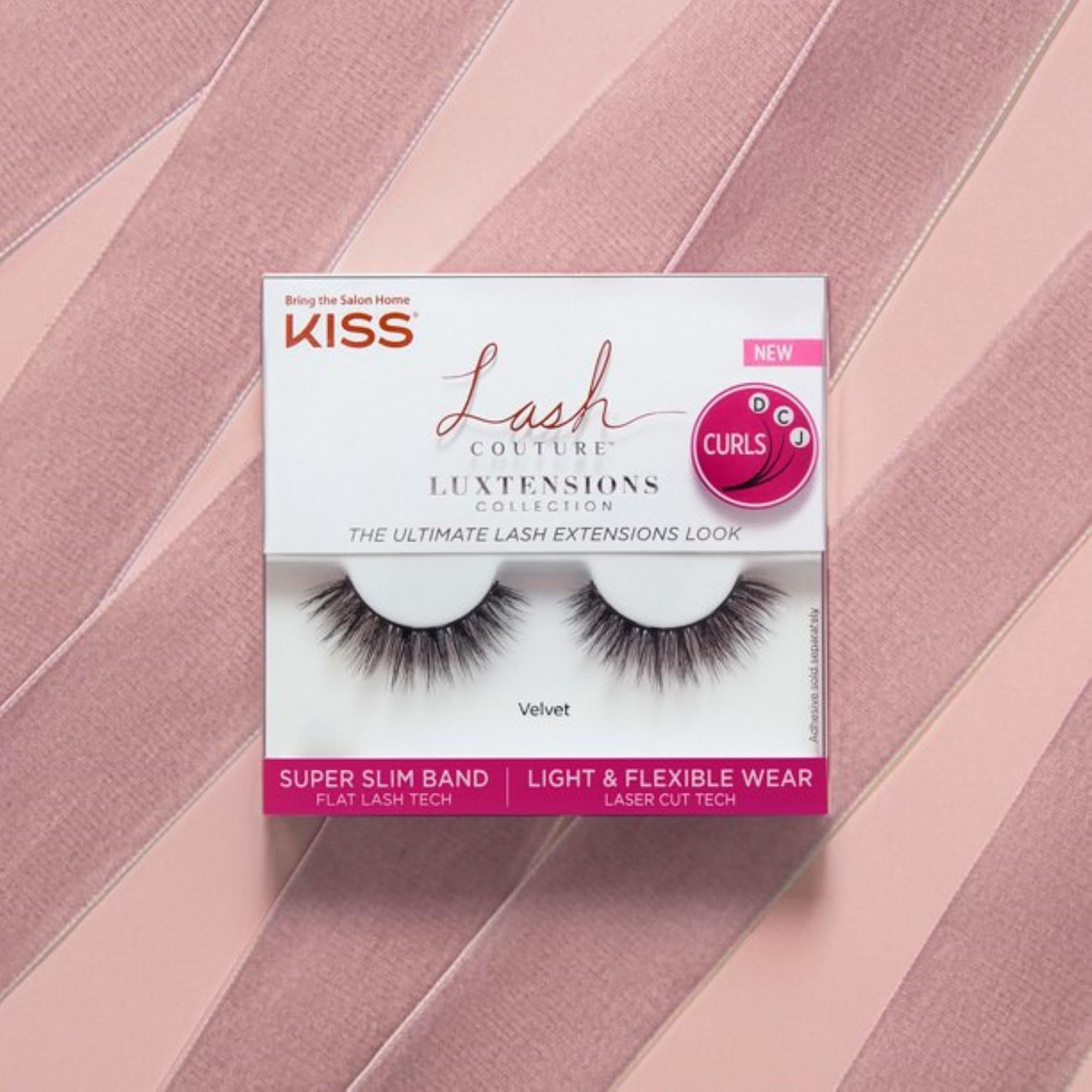 Foto 5 | Pestañas Postizas Kiss Lash Couture Luxtension 'velvet' 12 Mm - Venta Internacional.