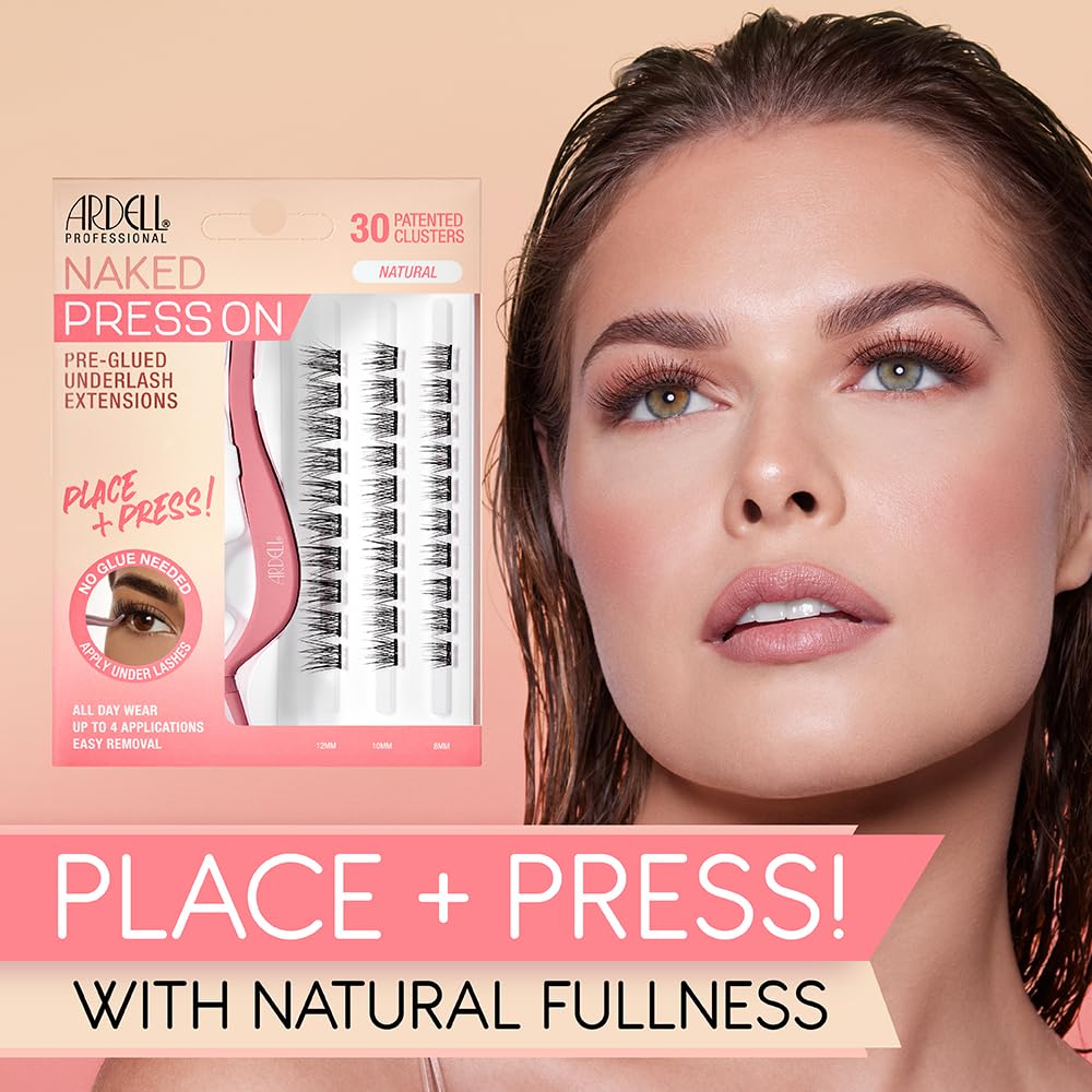 Foto 3 pulgar | Extensiones Underlash Ardell Naked Press On, Prepegadas En Color Natural - Venta Internacional.