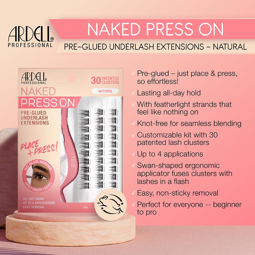 Foto 4 pulgar | Extensiones Underlash Ardell Naked Press On, Prepegadas En Color Natural - Venta Internacional.