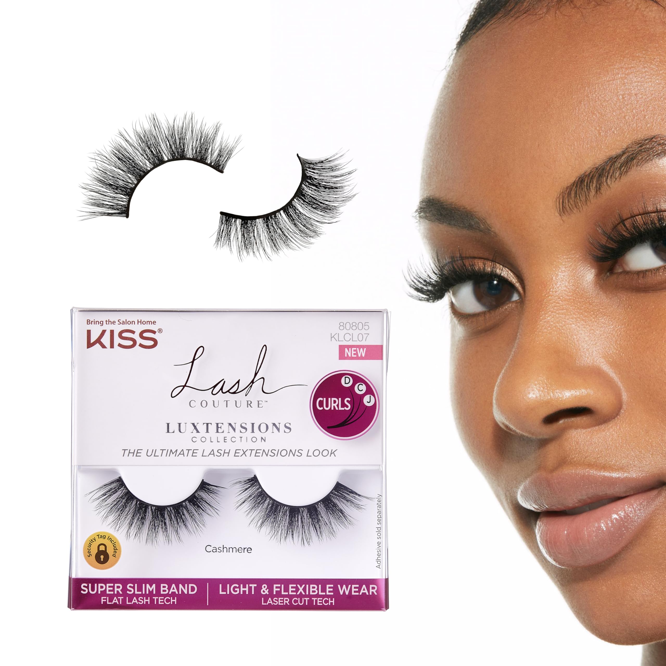 Tira De Pestañas Postizas Kiss Lash Couture Luxtensions 07 14 Mm - Venta Internacional.