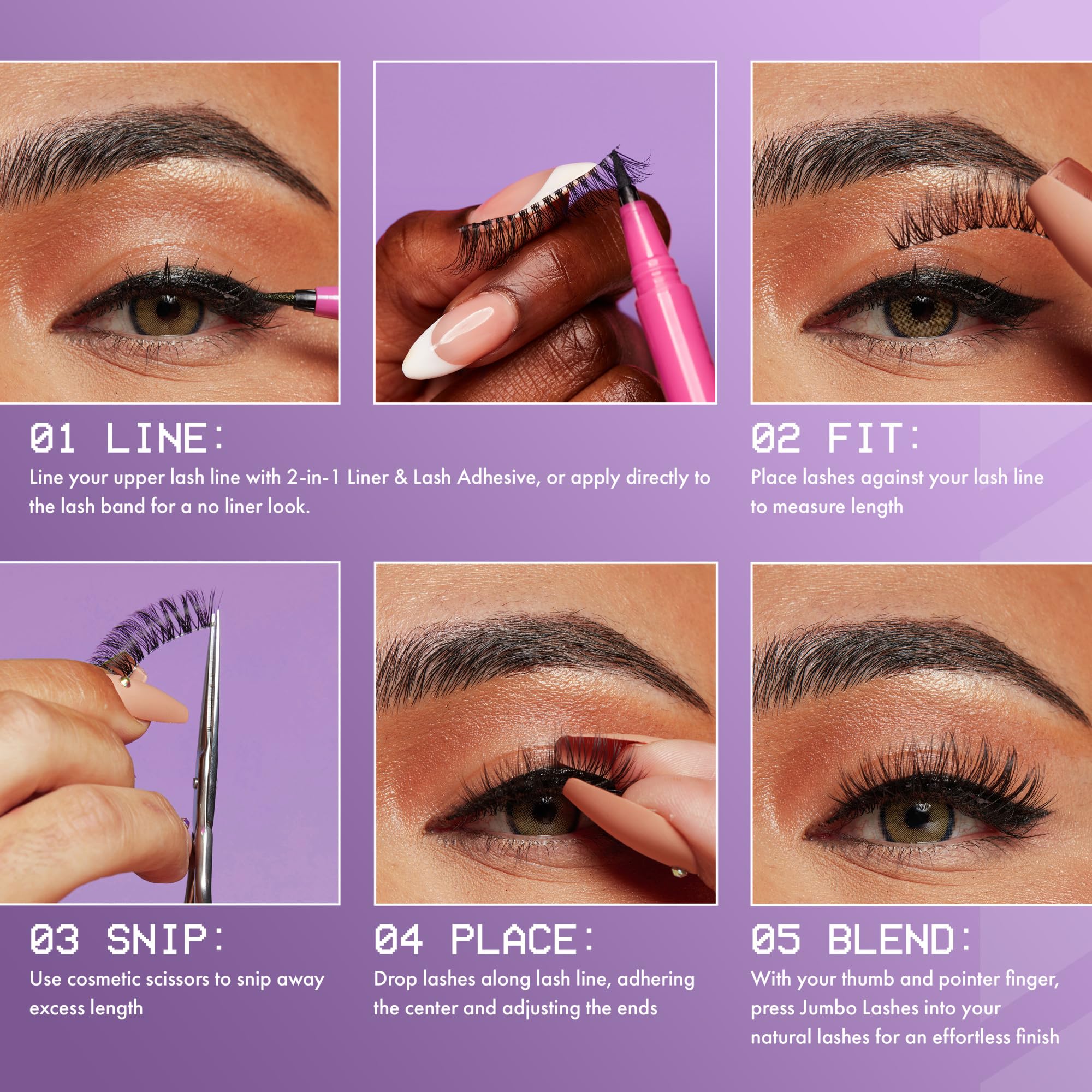 Foto 6 pulgar | Pestañas Postizas Nyx Professional Makeup Jumbo Lash! ¡vegano - Venta Internacional.