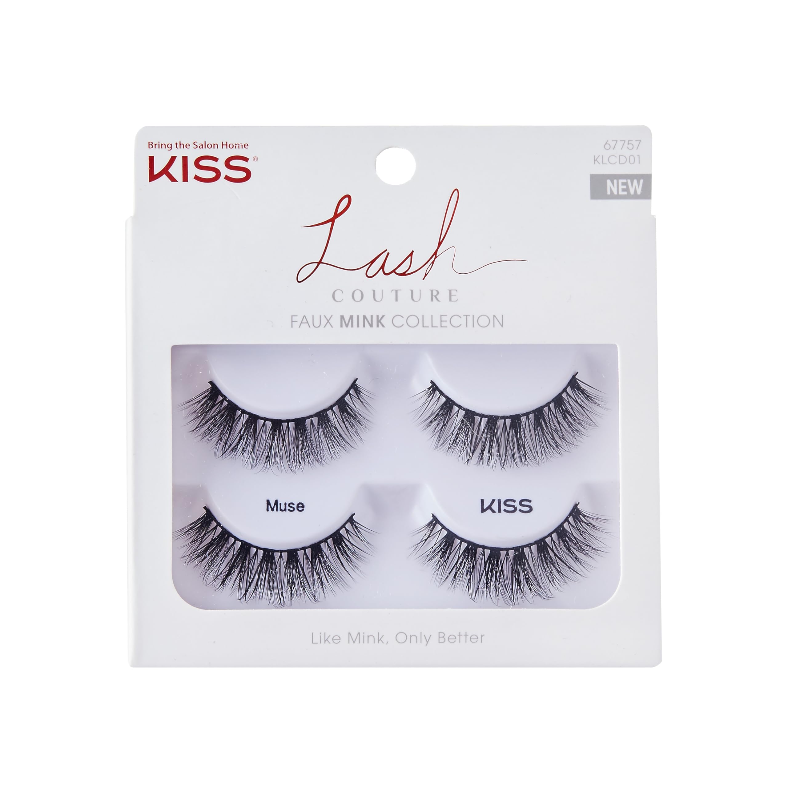 Foto 2 pulgar | Pestañas Postizas Kiss Lash Couture 'muse' De 14 Mm, 2 Pares - Venta Internacional.