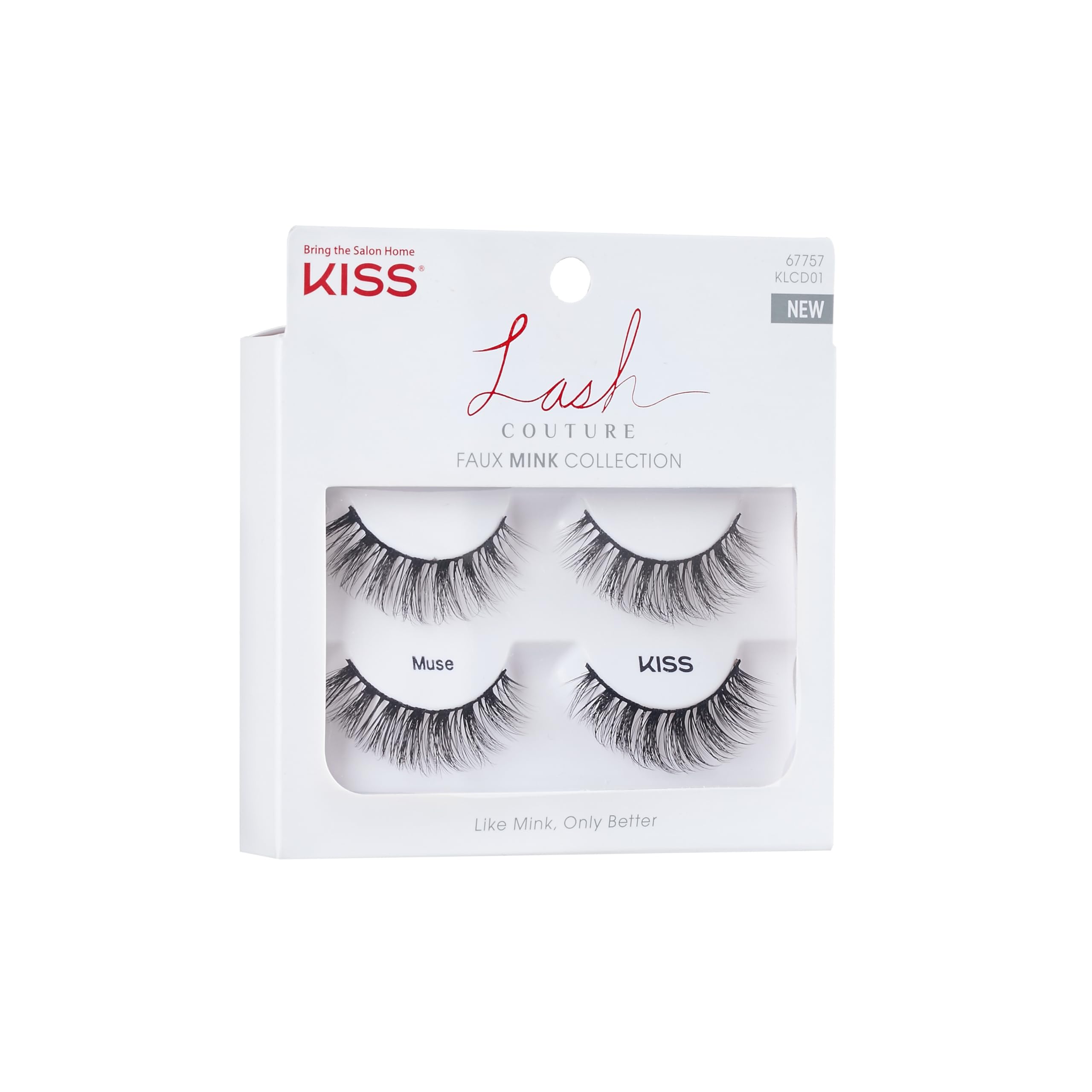 Foto 3 pulgar | Pestañas Postizas Kiss Lash Couture 'muse' De 14 Mm, 2 Pares - Venta Internacional.