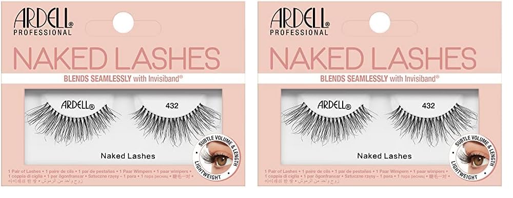 Strip Lashes Ardell Naked Lashes 432 Con Invisiband, 1 Par X2 - Venta Internacional.