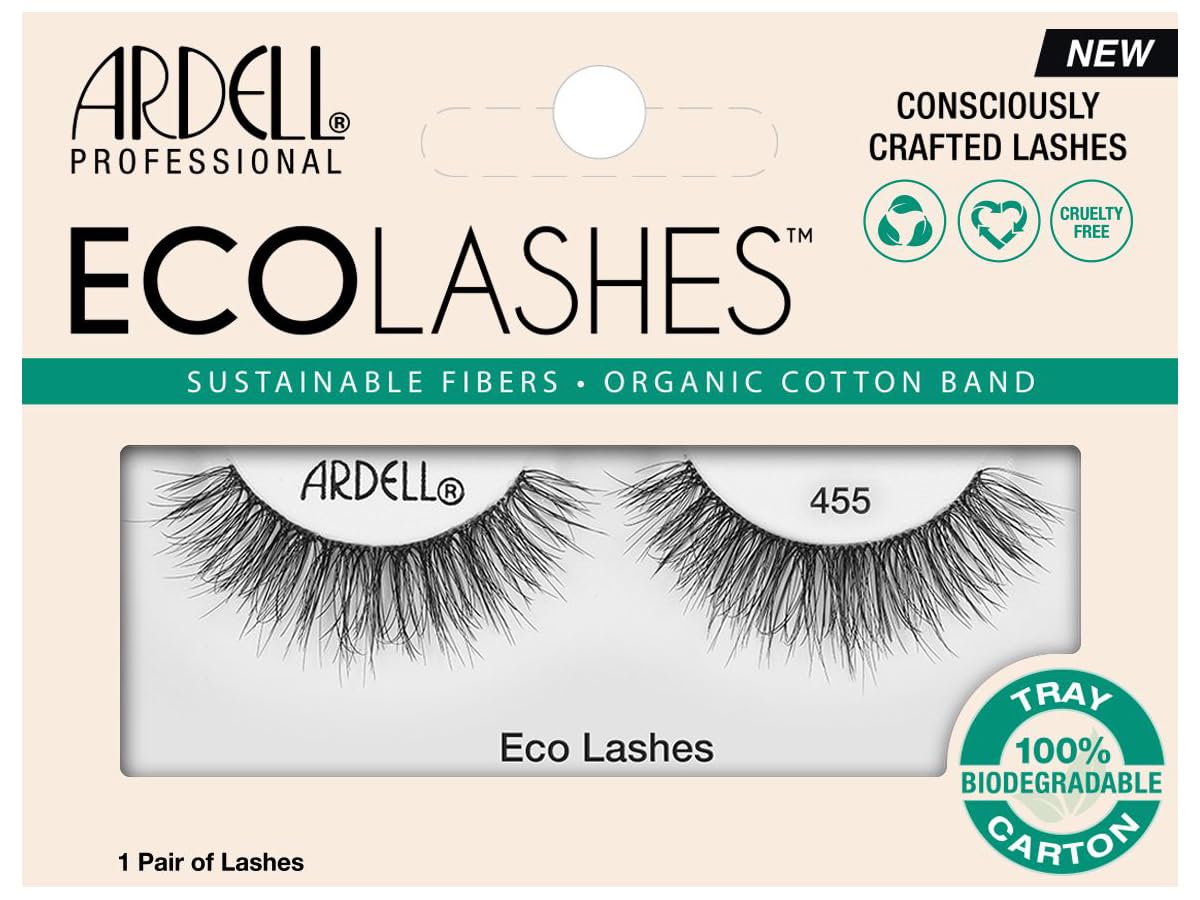 Foto 2 pulgar | Pestañas Postizas Ardell Eco Lashes 455, Naturales, Longitud Media - Venta Internacional.